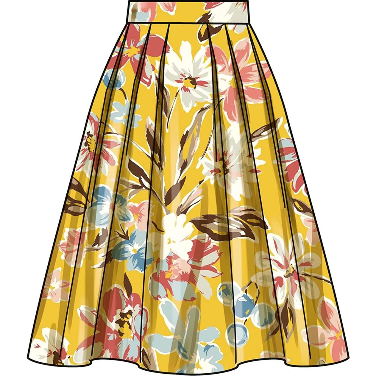 Kit de Patrones de Costura de Faldas Plisadas Simplicity Tallas 14-22