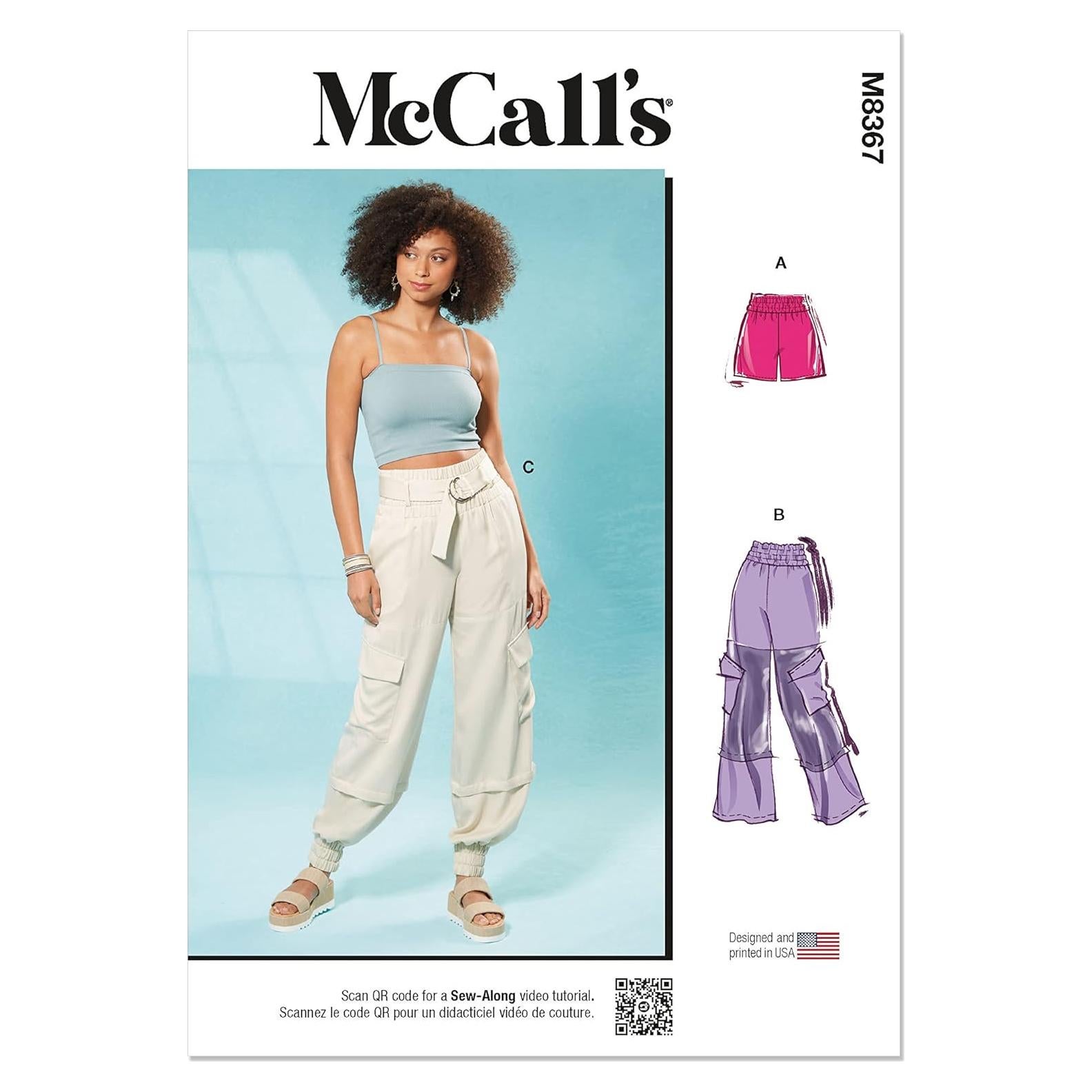 Kit de Patrón de Costura McCall M8367 para Pantalones y Cortos