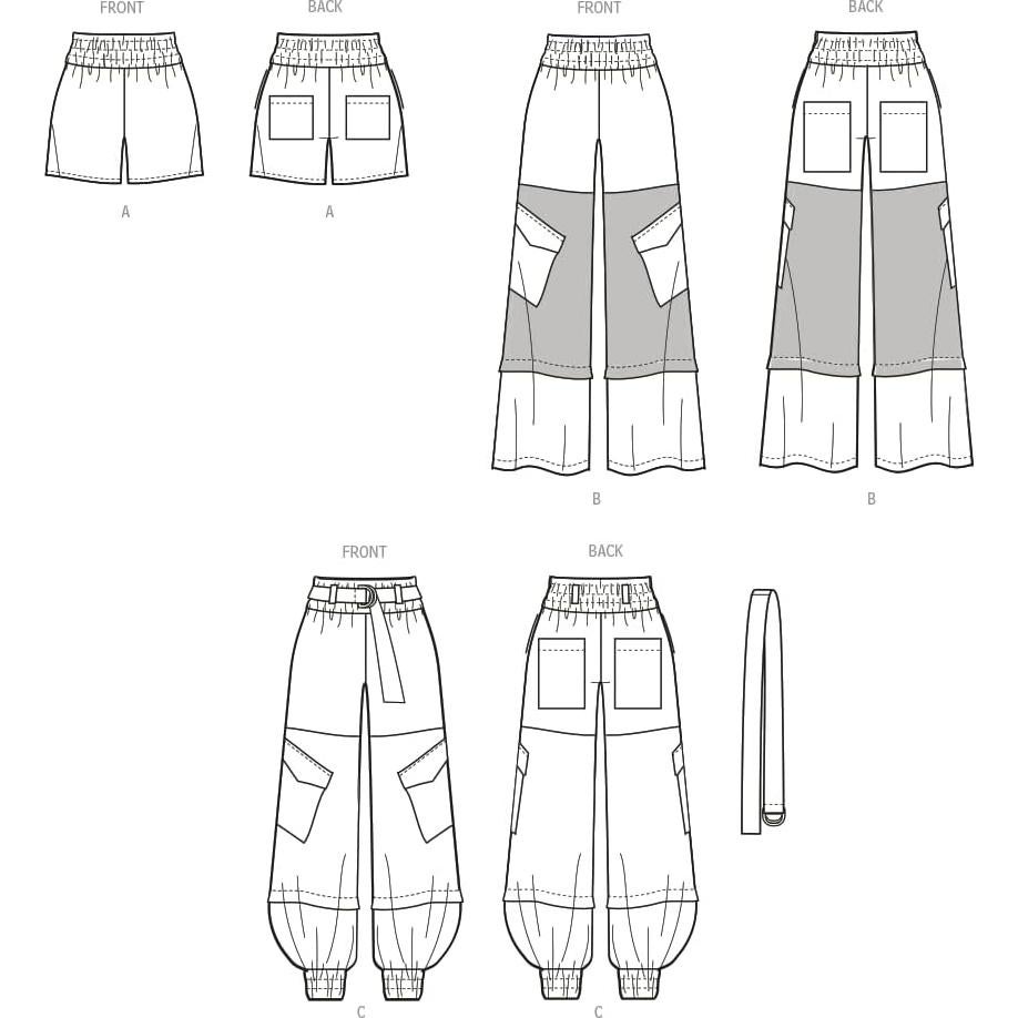 Kit de Patrón de Costura McCall M8367 para Pantalones y Cortos