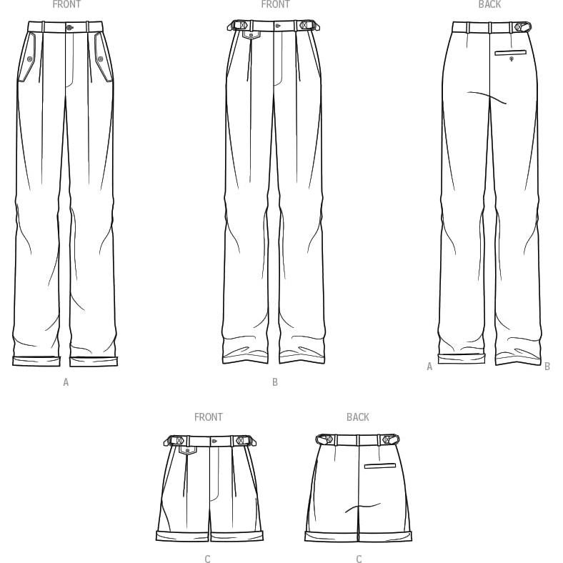 Kit de Patrón de Costura Simplicity S9709 Pantalones y Cortos Cintura Alta Tallas 6-14