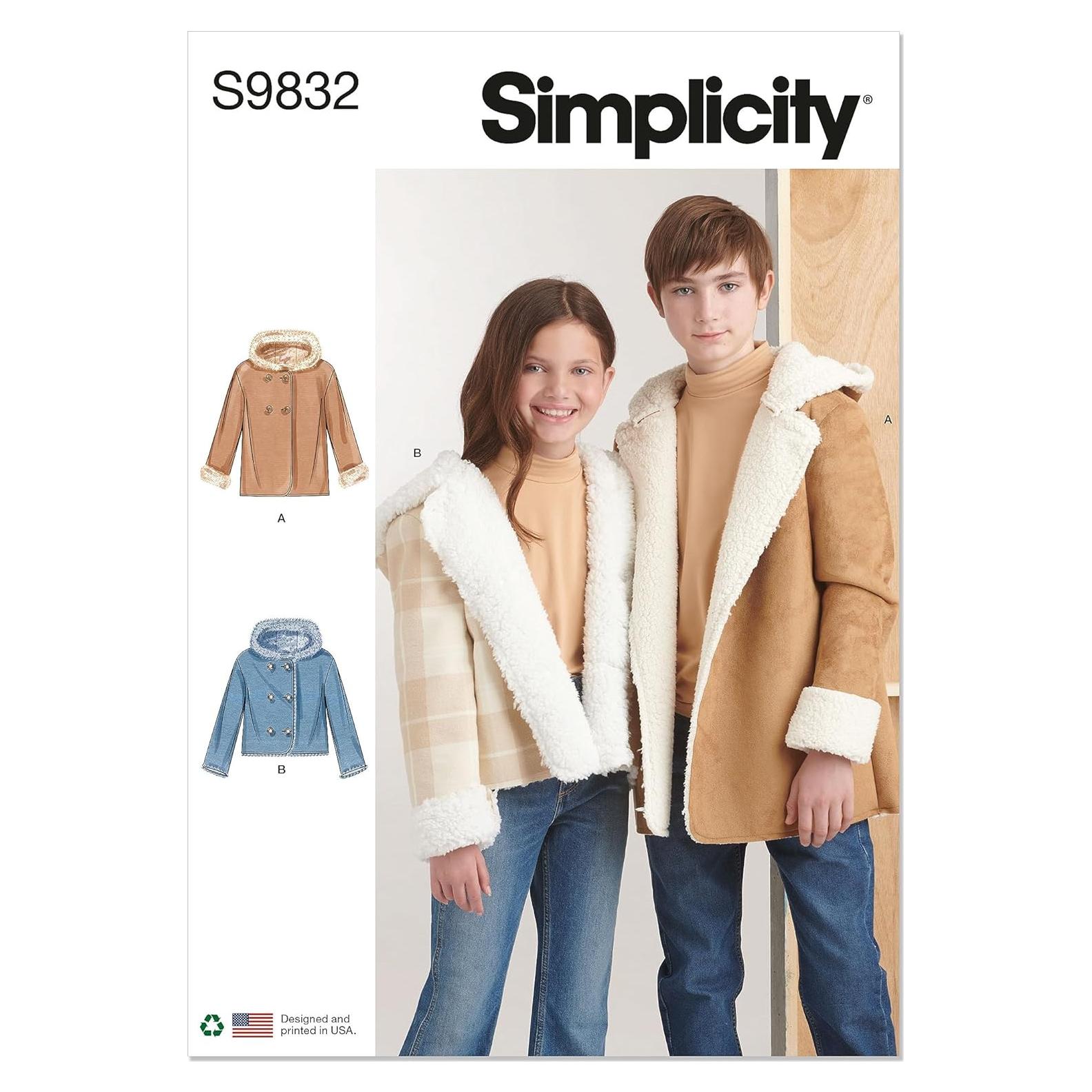 Patrón de Costura Chaqueta con Capucha Simplicity S9832 Tallas 7-14