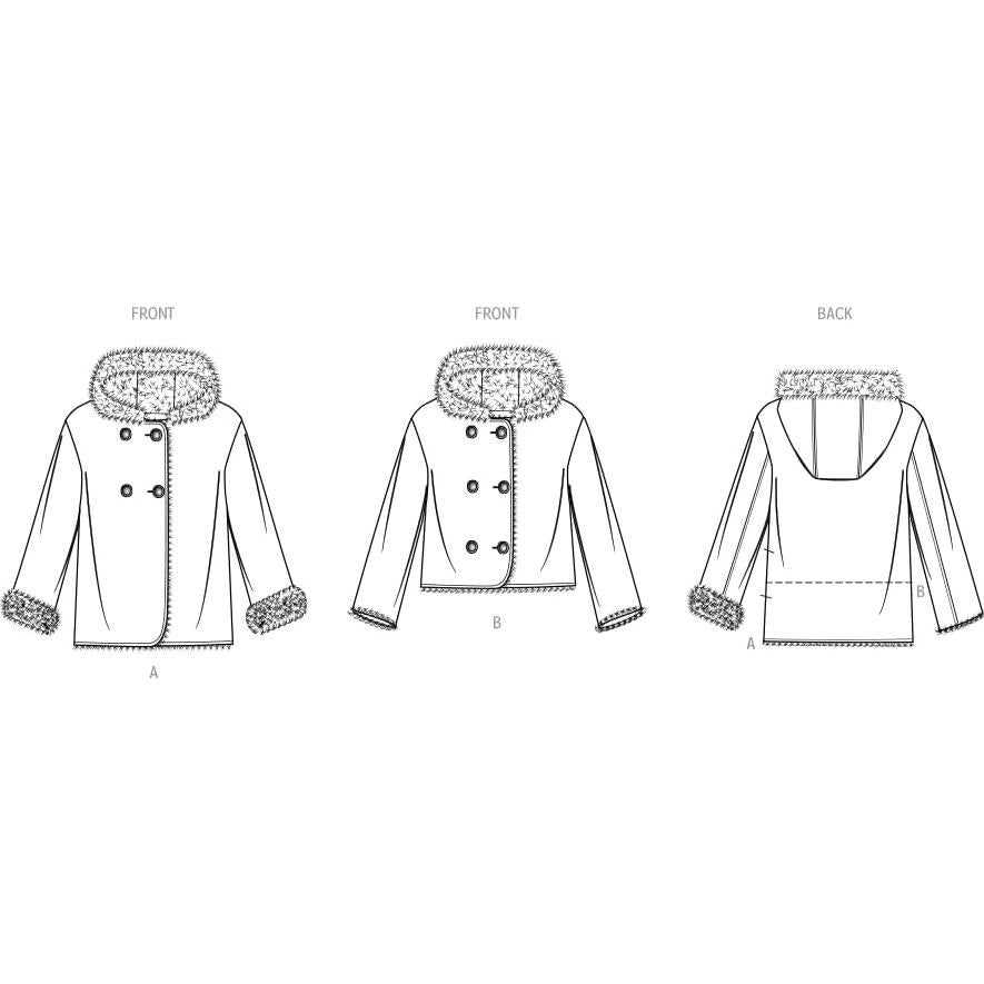 Patrón de Costura Chaqueta con Capucha Simplicity S9832 Tallas 7-14