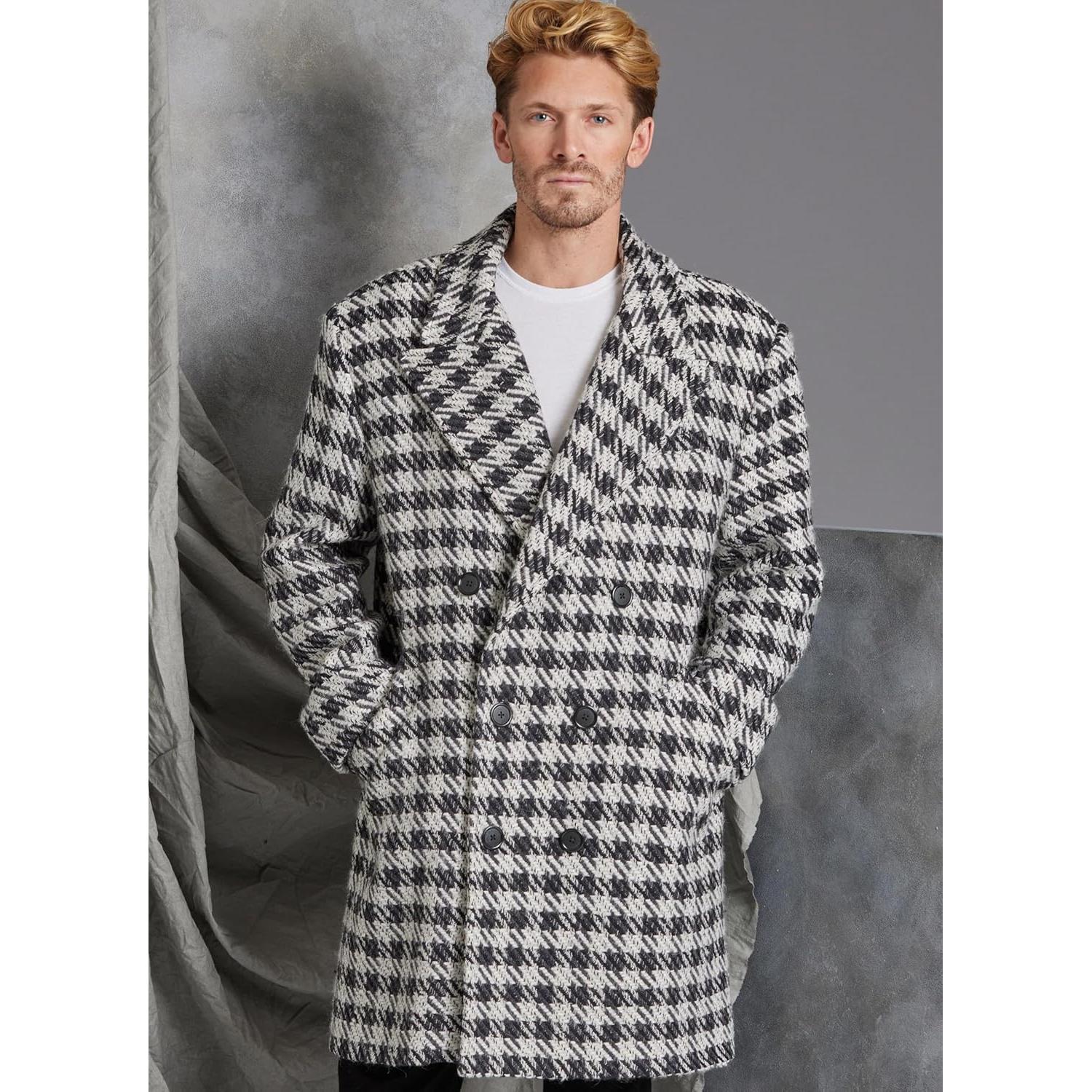 Patrón de Costura Vogue V1976 para Abrigo Forrado Hombre 34-42