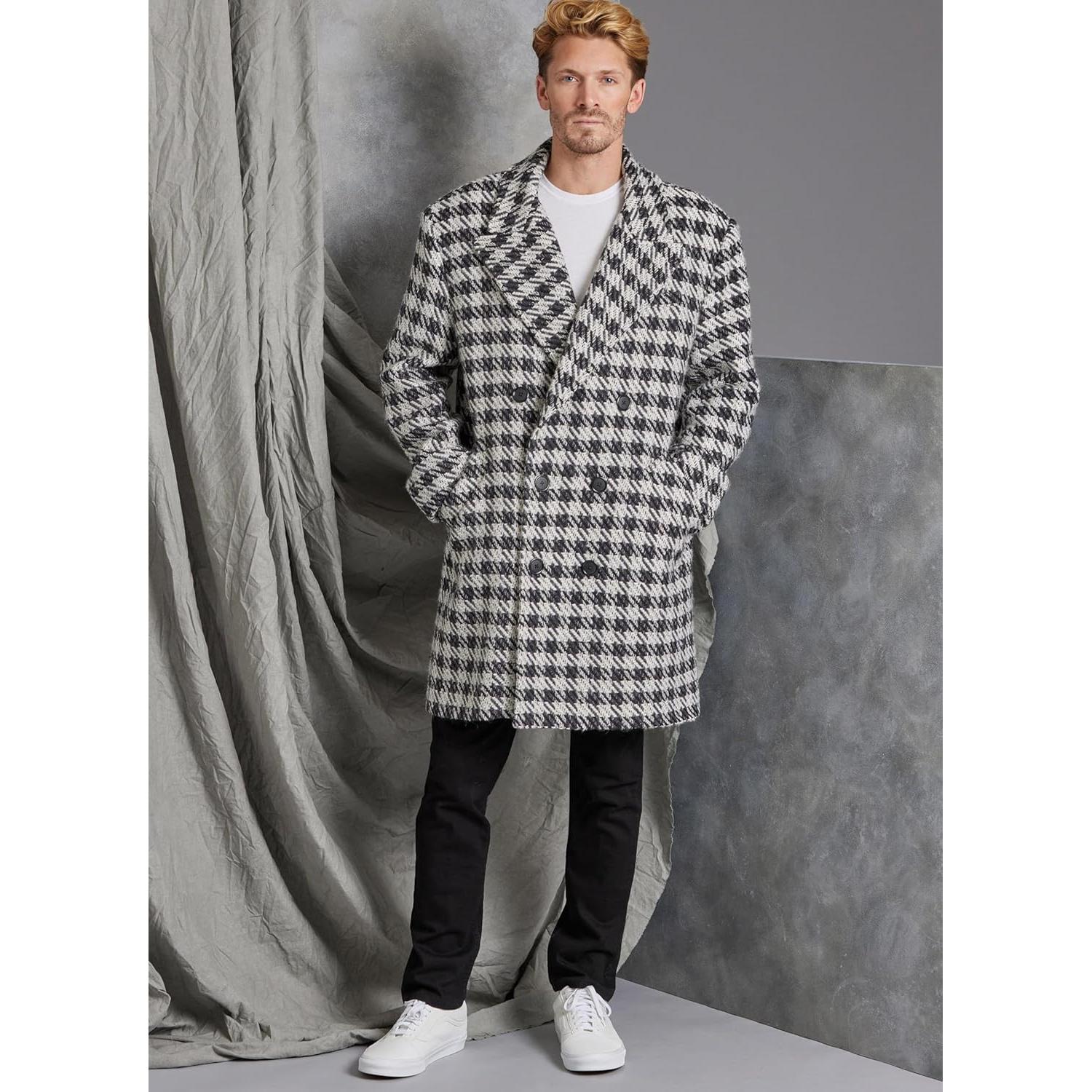 Patrón de Costura Vogue V1976 para Abrigo Forrado Hombre 34-42