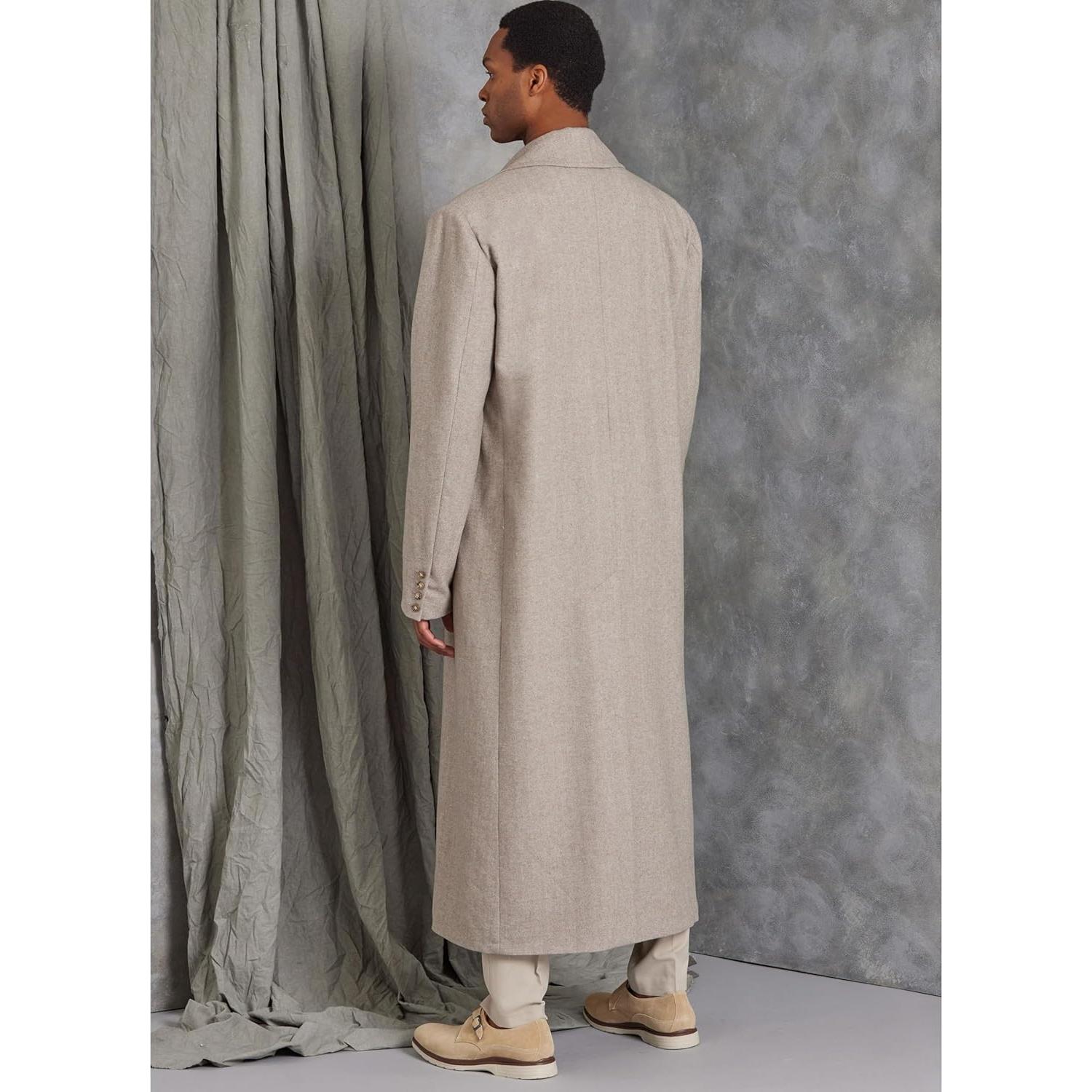 Patrón de Costura Vogue V1976 para Abrigo Forrado Hombre 34-42