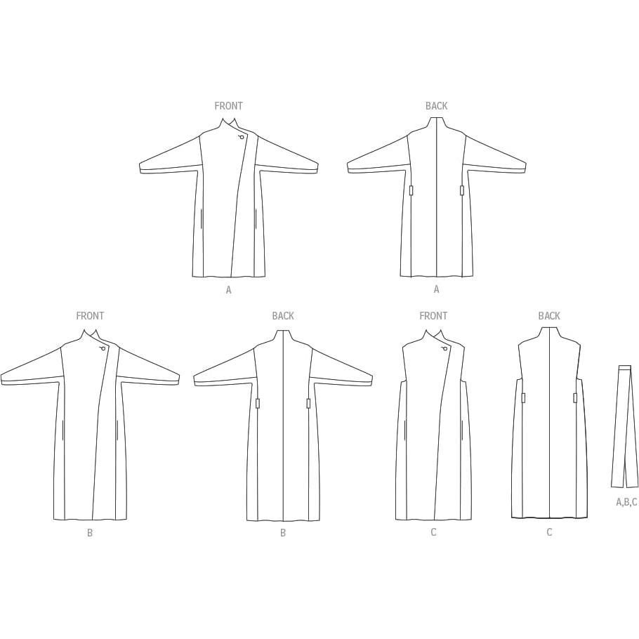 Patrón de Costura McCall's M8438 para Abrigos y Chalecos Dama 12-20