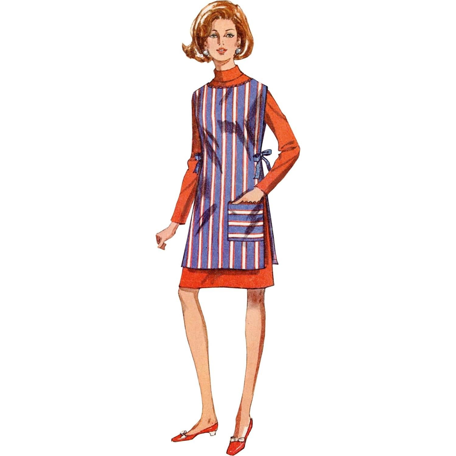 Patrón de Costura Delantal Vintage Simplicidad S9726 Multicolor