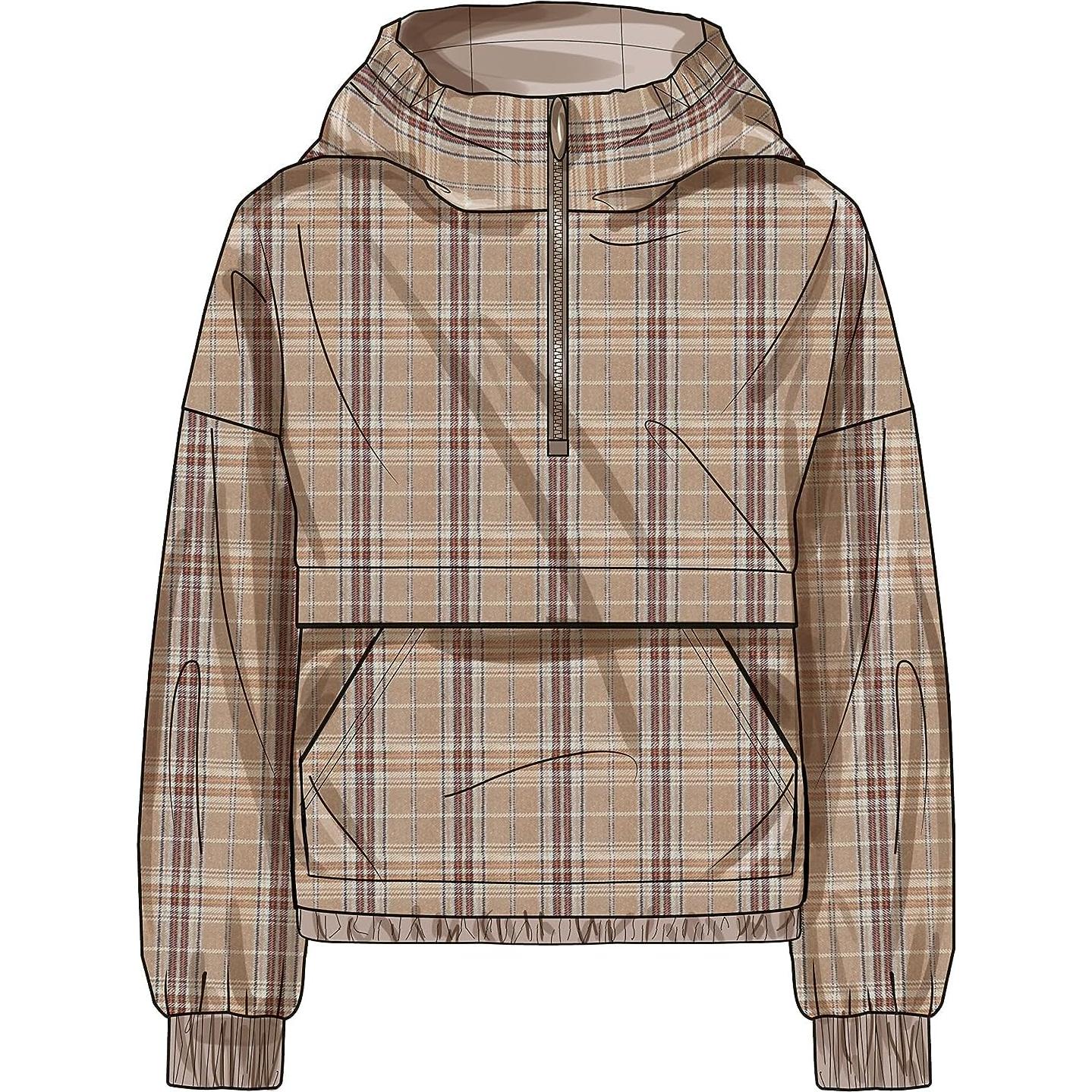 Patrón de Costura Sudadera Media Cremallera Simplicity S9829 S-XXL