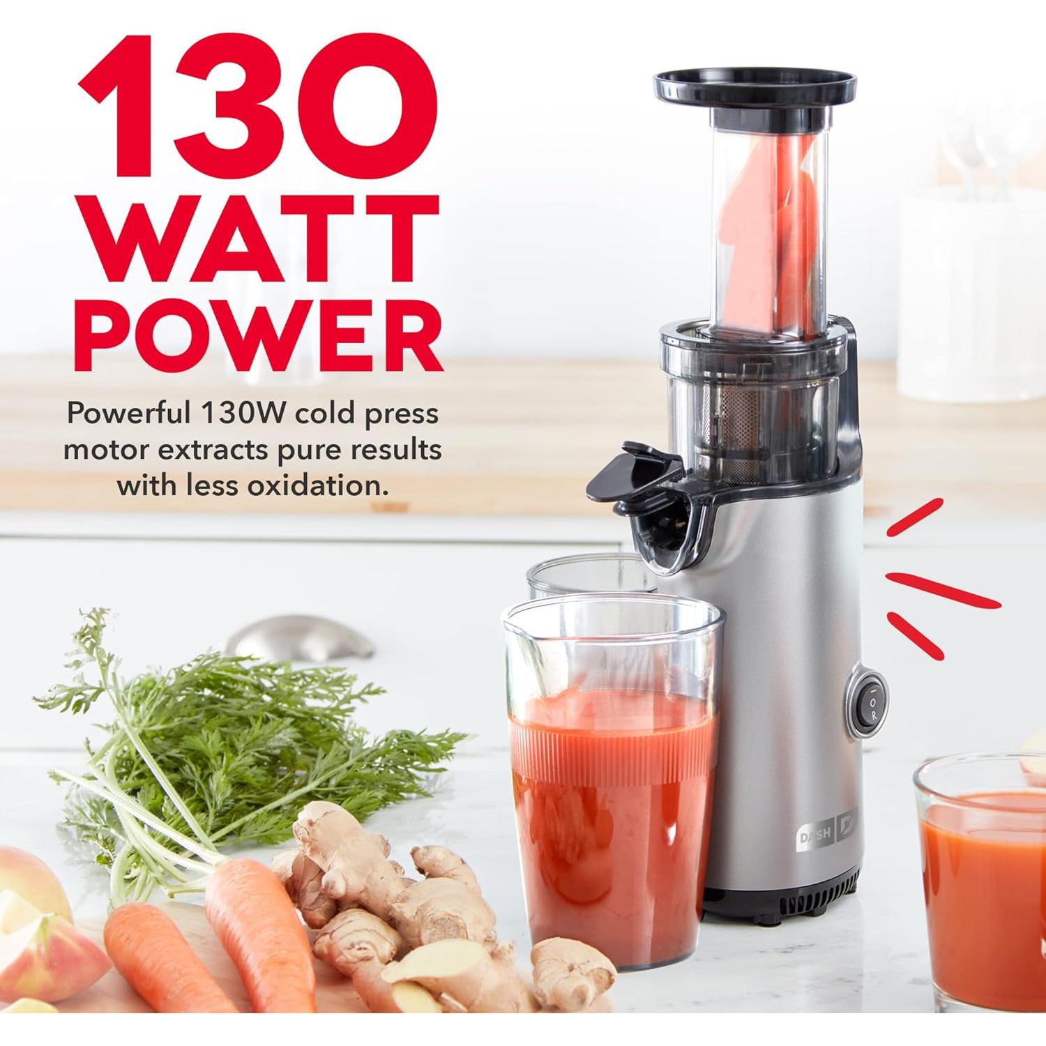 Extractor de Jugo Lento DASH Deluxe 1L Compacto Grafito