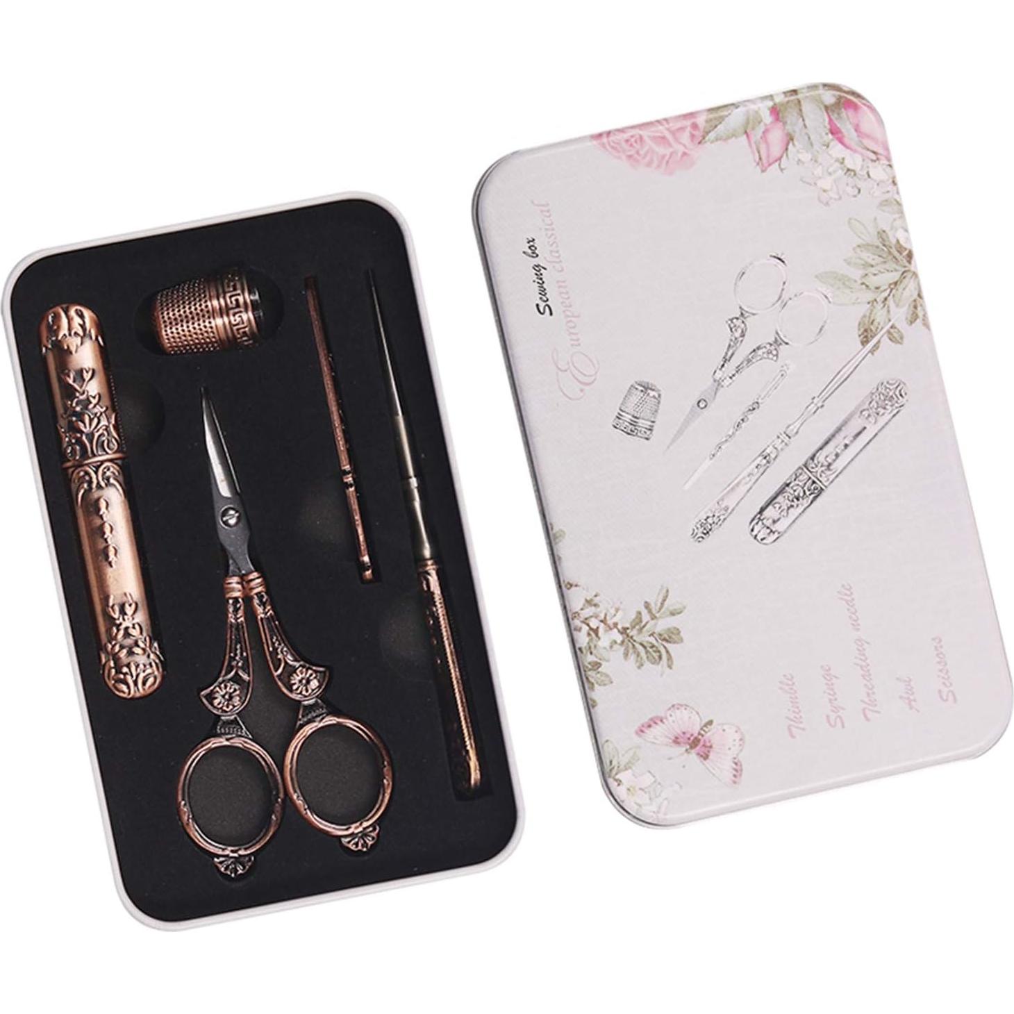 Tijeras de Costura Vintage NOTIONSLAND Cobre 20 cm