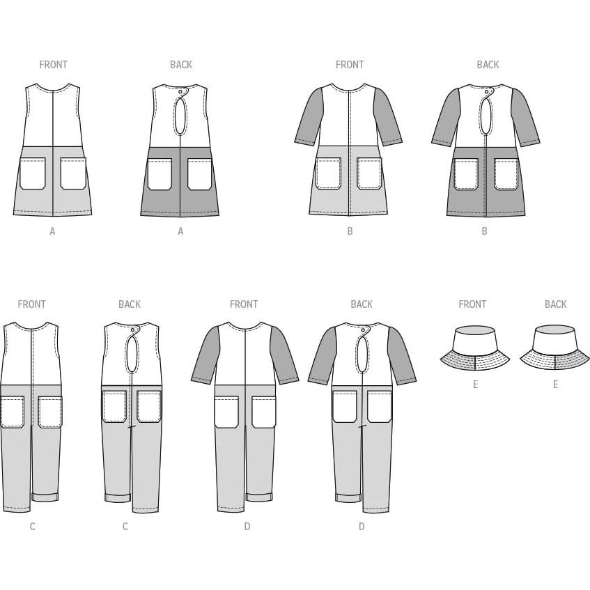 Kit de Patrón de Costura Butterick B6937 para Niños 3-6 Años