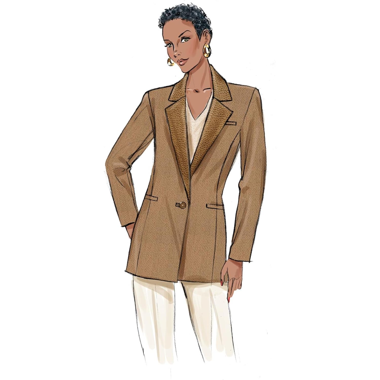 Patrón de Costura Chaqueta Forrada Butterick B6960 Tallas 8-16