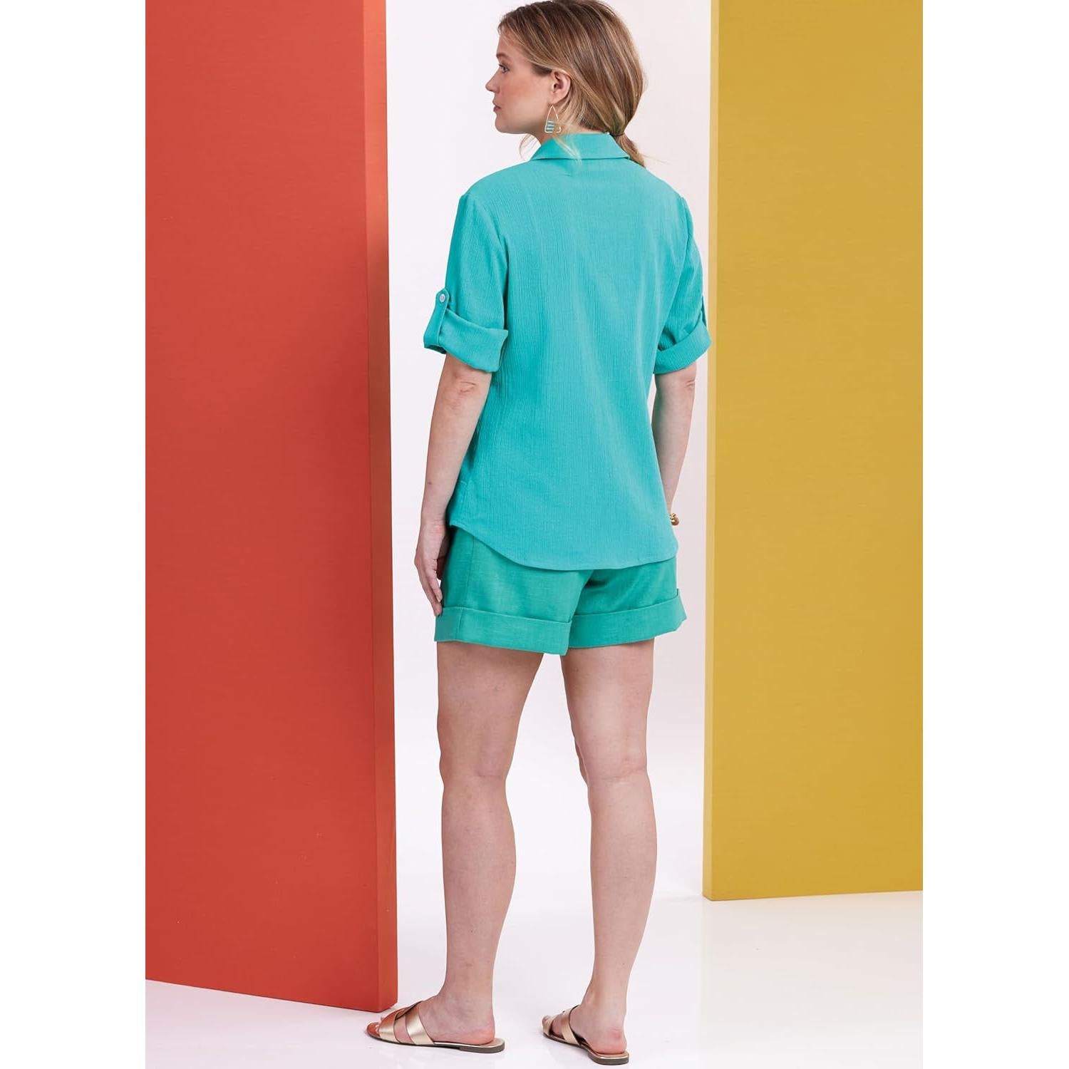 Patrón de Costura Butterick B6946 para Camisas y Pantalones Cortos