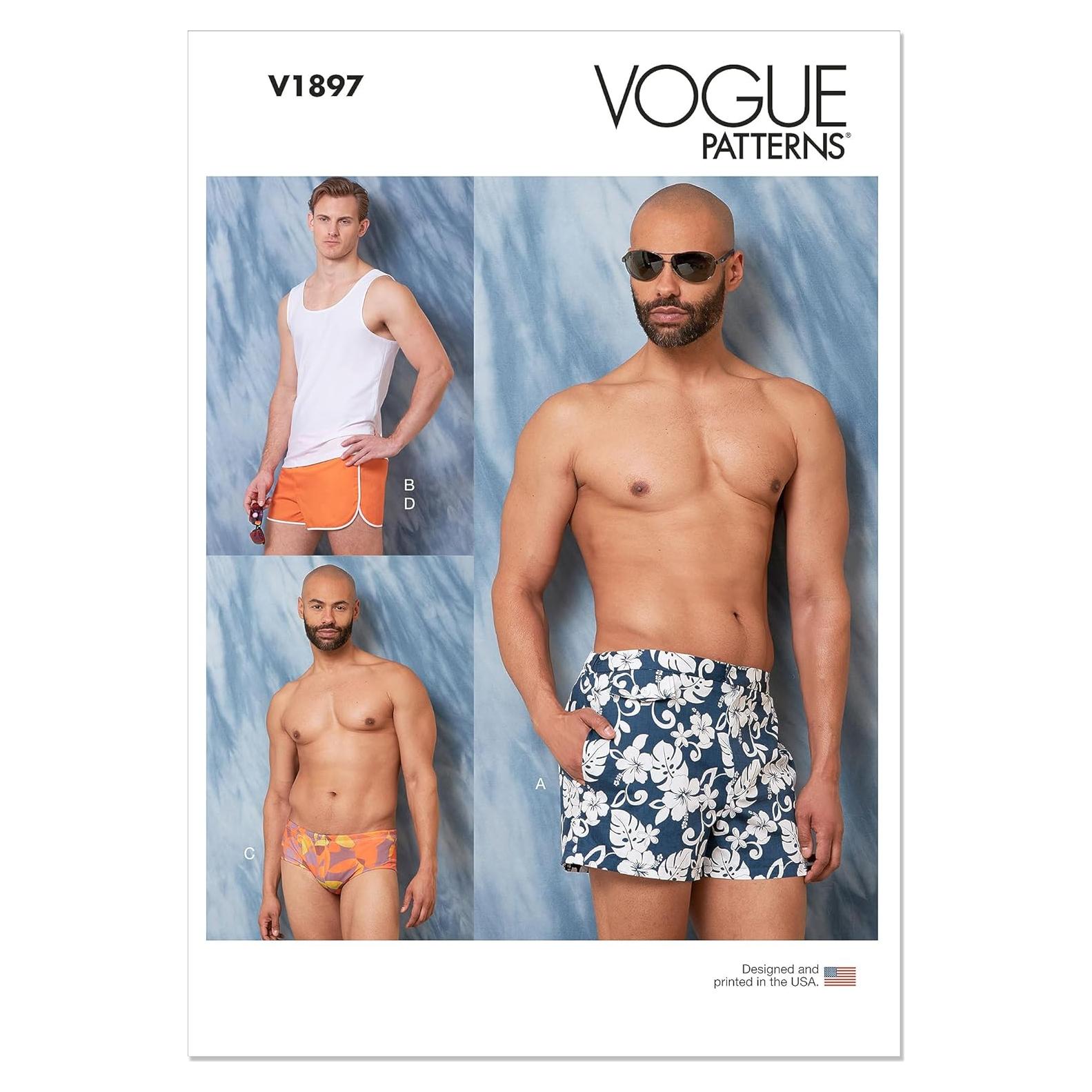 Patrón de Costura Traje de Baño y Camiseta Vogue V1897 S-M-L