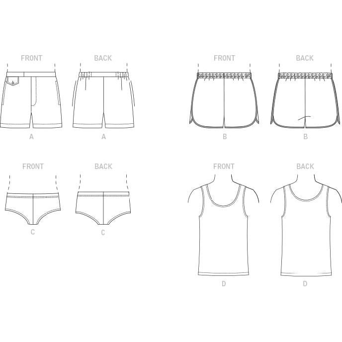 Patrón de Costura Traje de Baño y Camiseta Vogue V1897 S-M-L