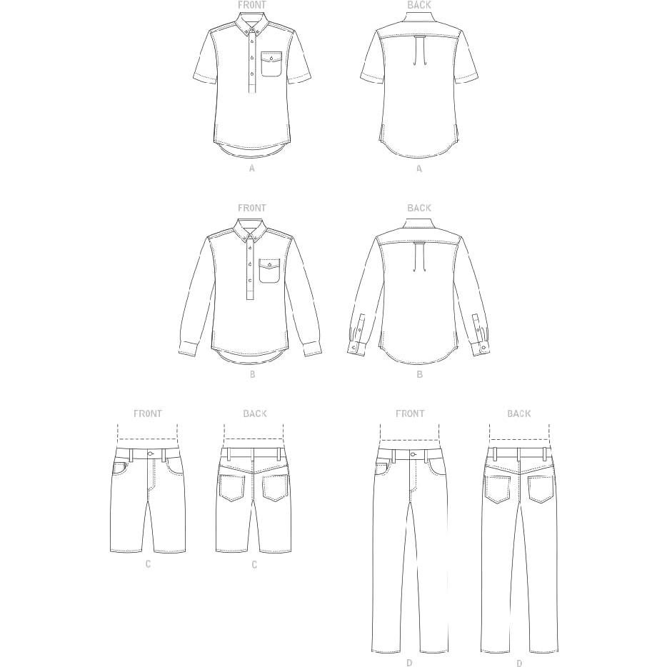 Patrón de Costura Camisa y Pantalones Vogue V1895 Tallas 34-40