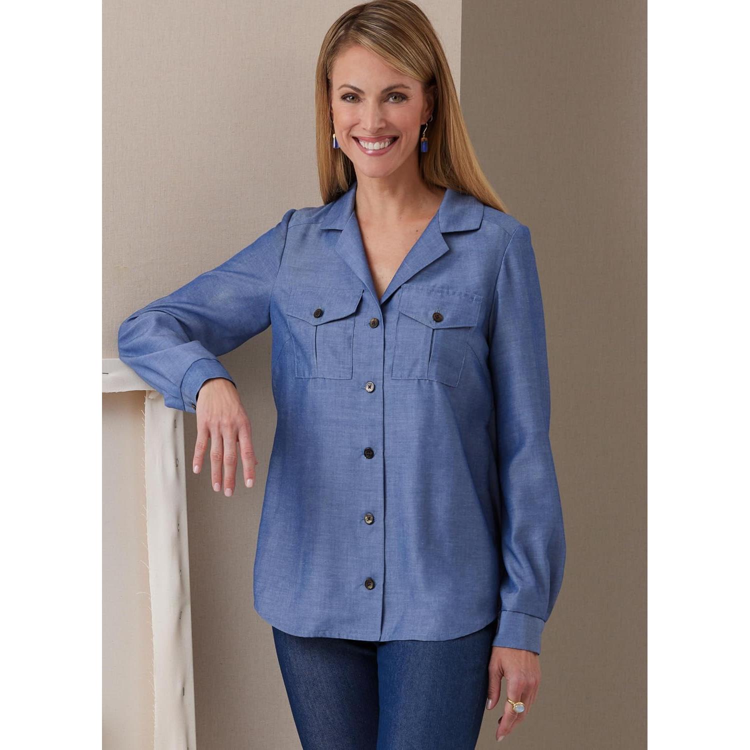 Patrón de Camisas Ajustadas Butterick B6924 Tallas 8-16