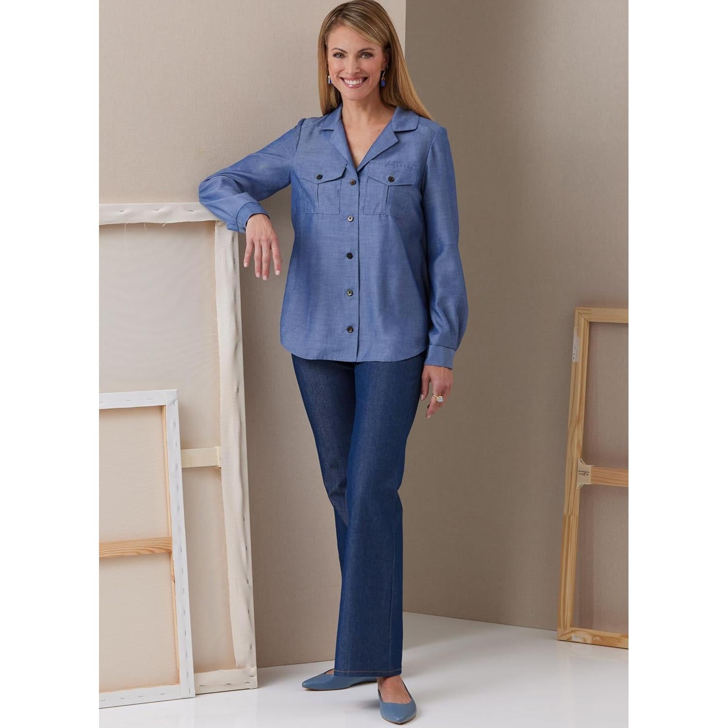 Patrón de Camisas Ajustadas Butterick B6924 Tallas 8-16