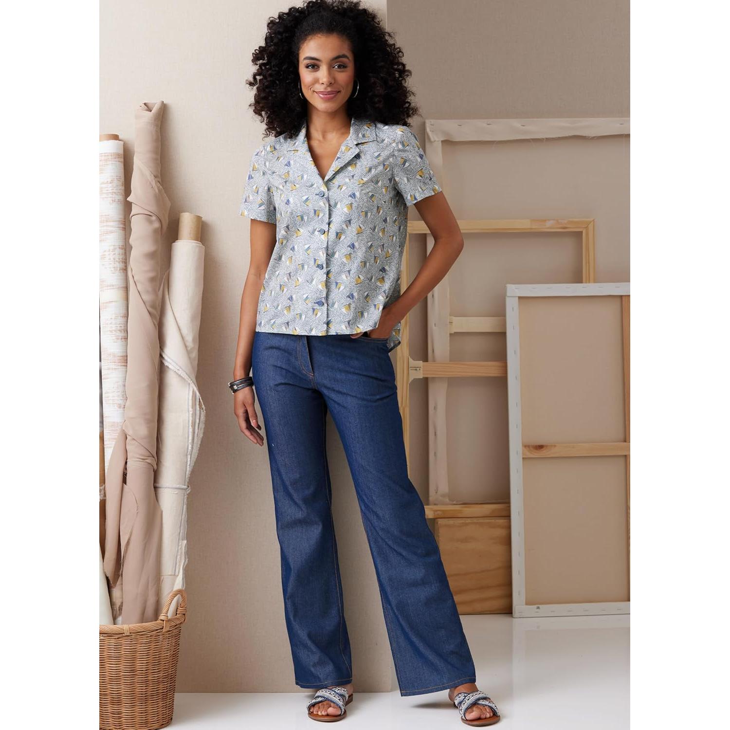 Patrón de Camisas Ajustadas Butterick B6924 Tallas 8-16