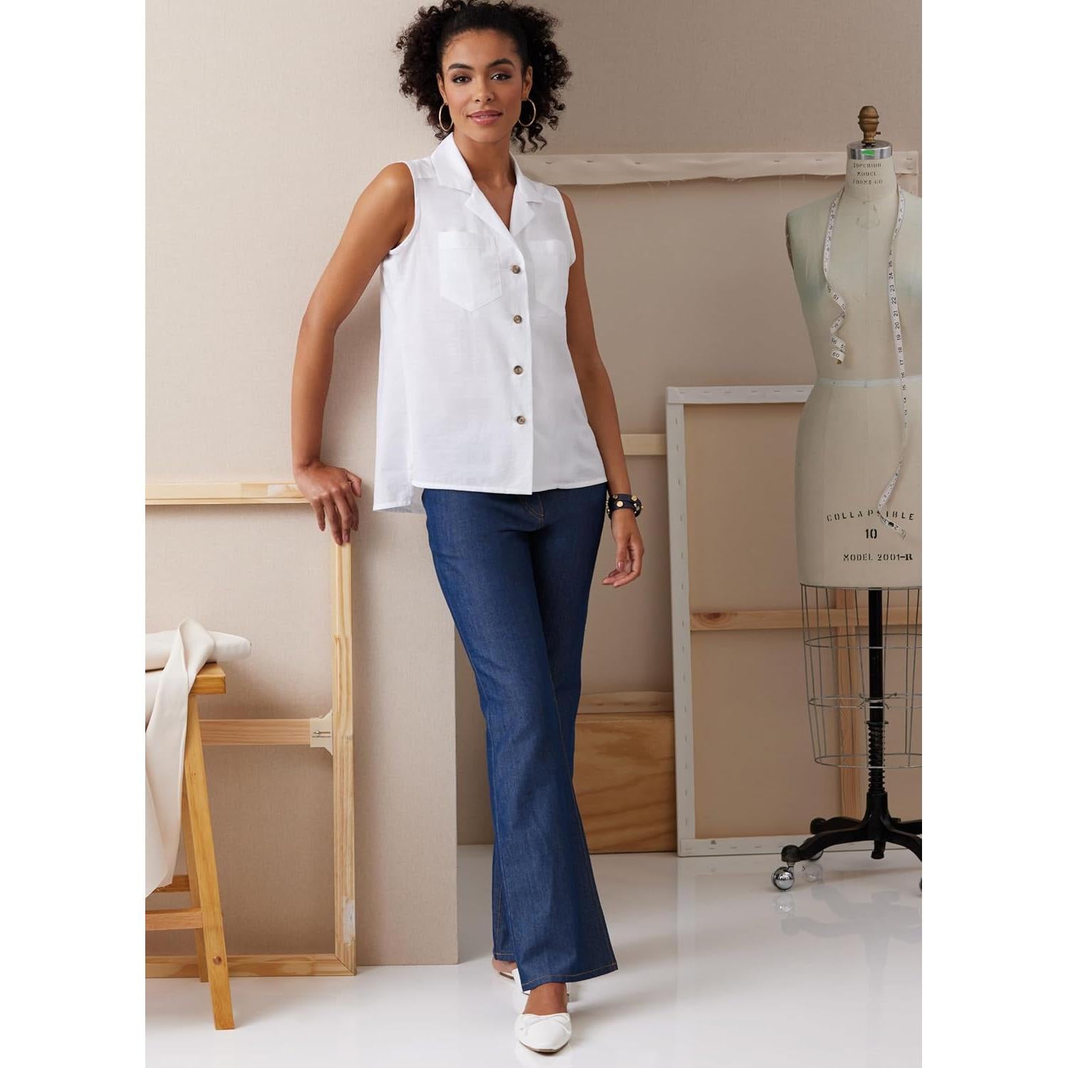 Patrón de Camisas Ajustadas Butterick B6924 Tallas 8-16