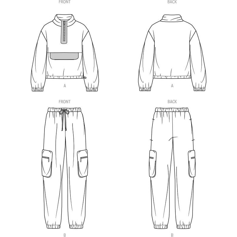 Kit de Patrón de Costura Sudadera Unisex Simplicity S9828