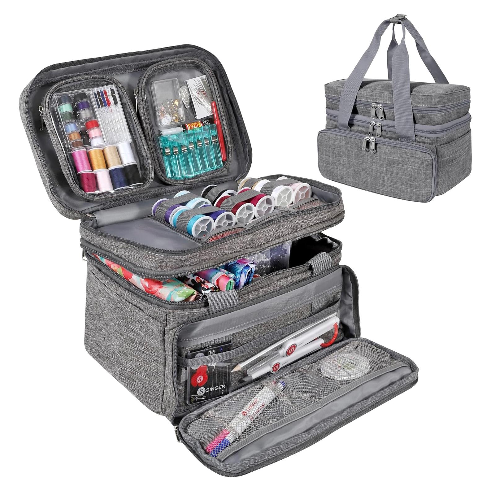 Organizador de Costura SINGER Bolsa Portátil Gris 31.1x22.9cm