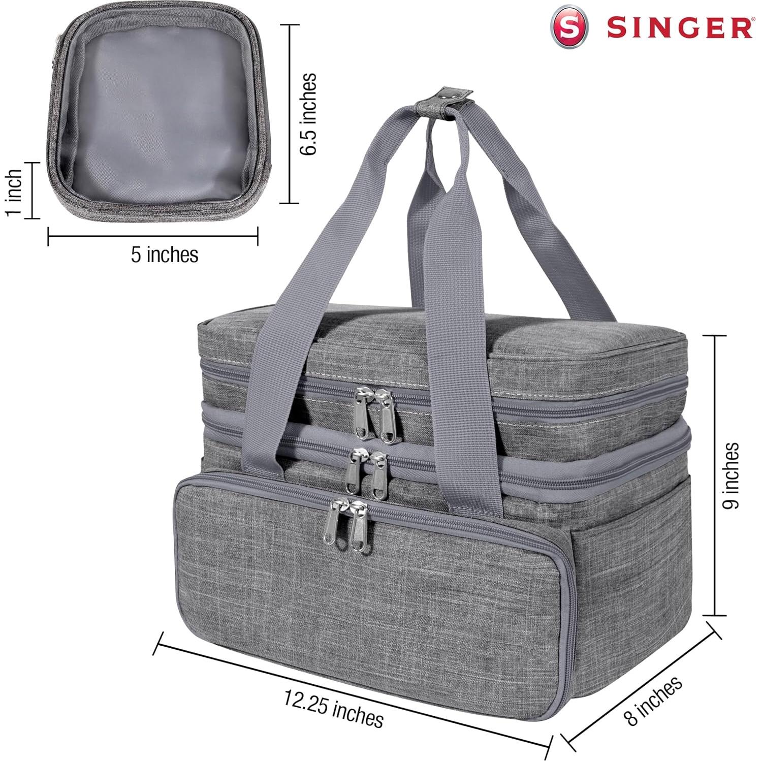 Organizador de Costura SINGER Bolsa Portátil Gris 31.1x22.9cm