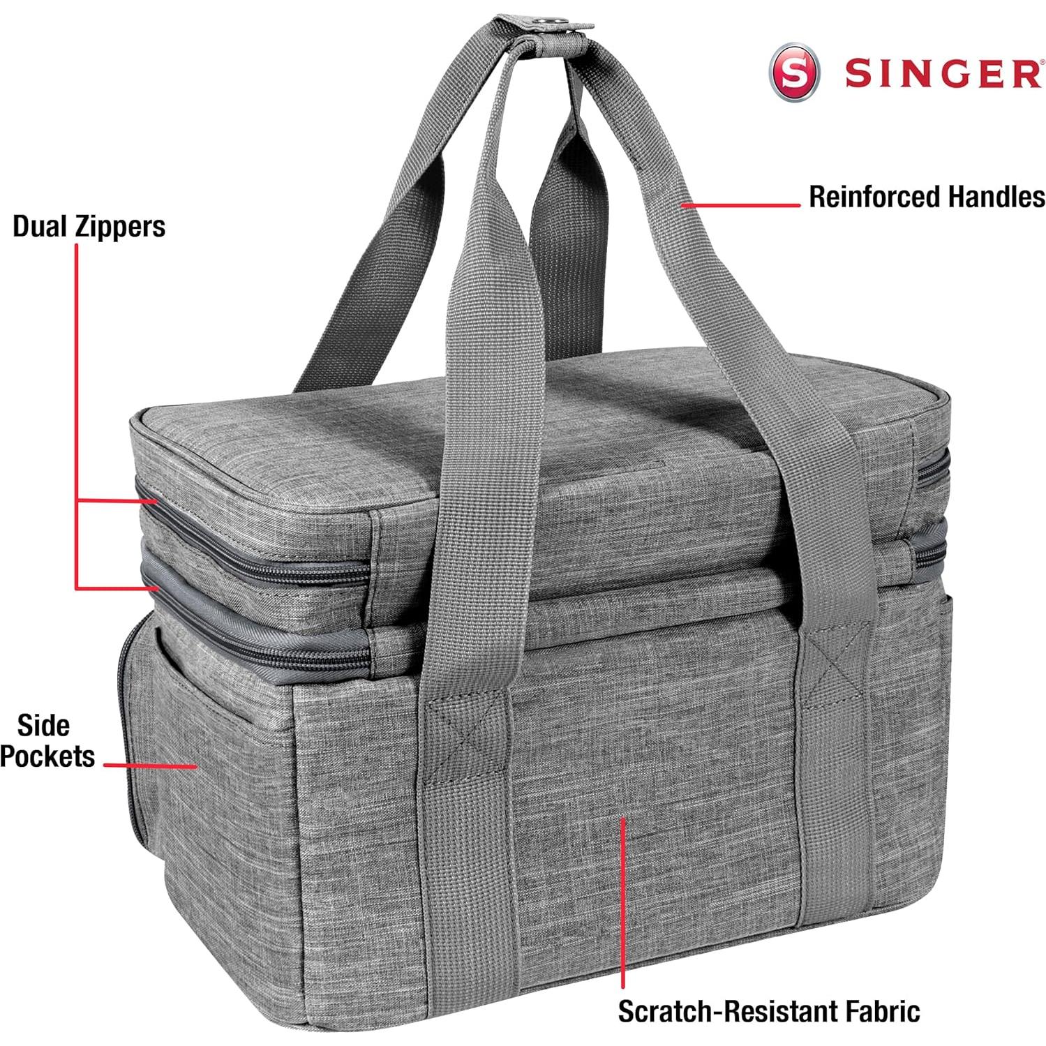 Organizador de Costura SINGER Bolsa Portátil Gris 31.1x22.9cm