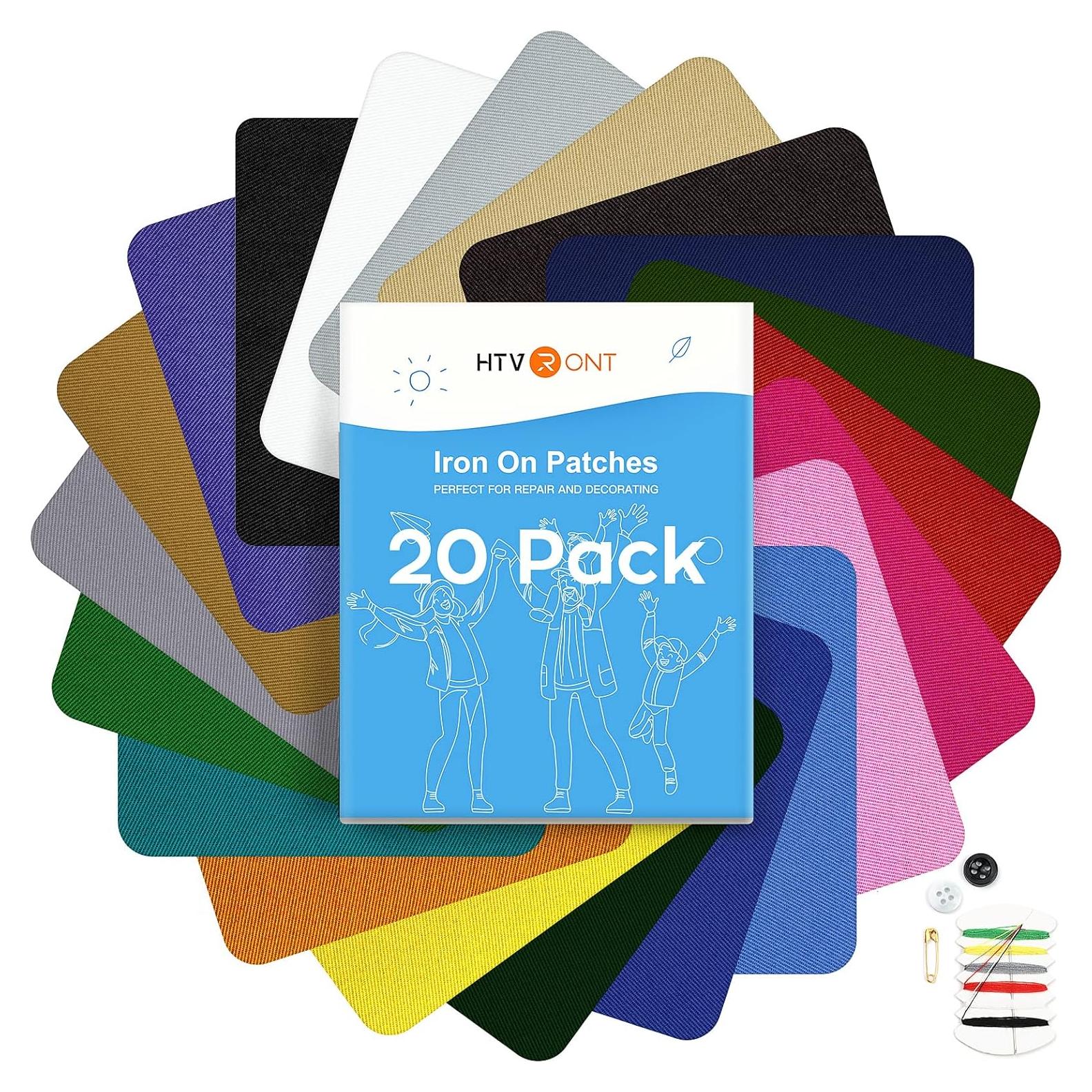 Parche de Planchar HTVRONT 20 Piezas Multicolor 9.4x12.4 cm