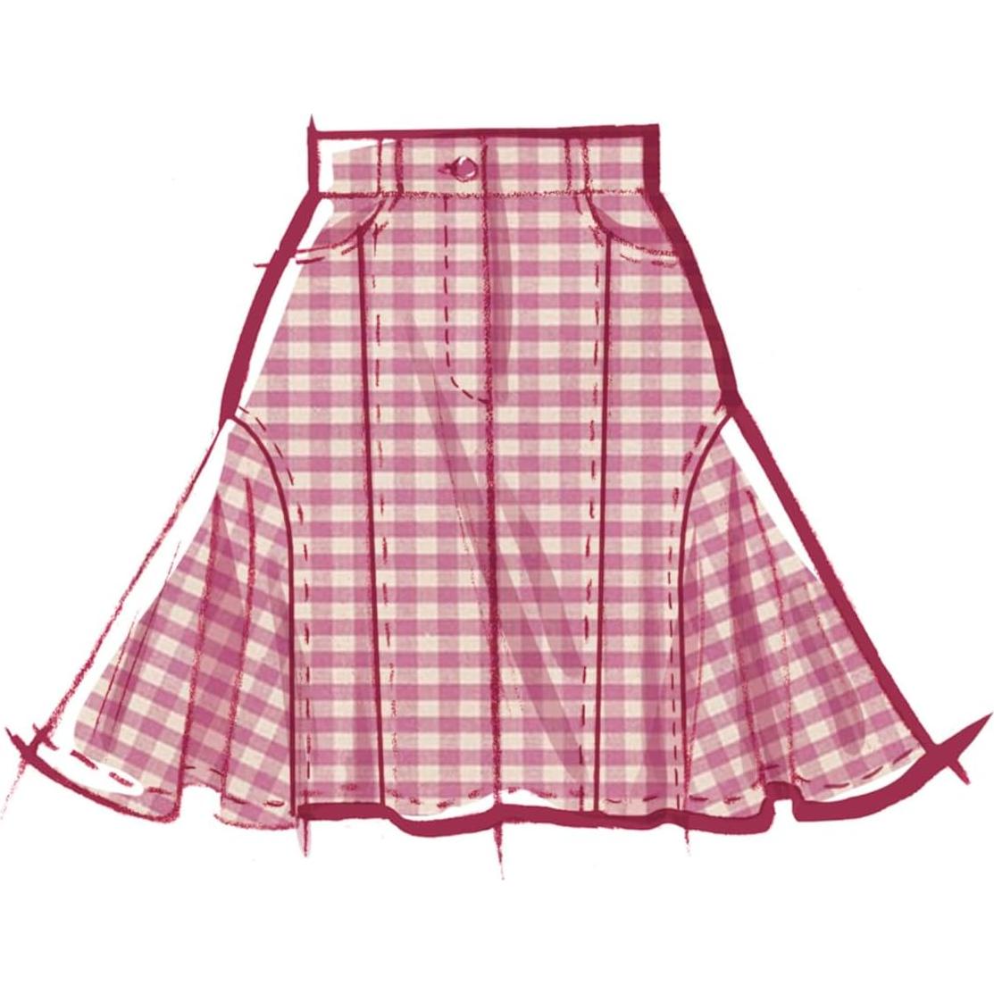 Patrón de Costura McCall's M8480 para Falda Dama Tallas 8-16