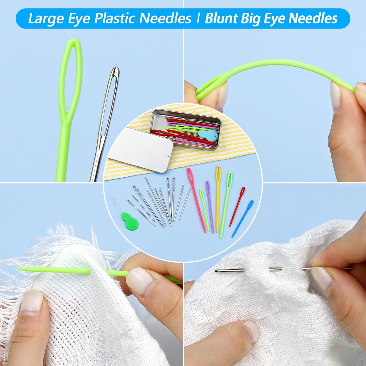Agujas de Hilo Ojo Grande FIVEZERO 55 Piezas Acero Inoxidable