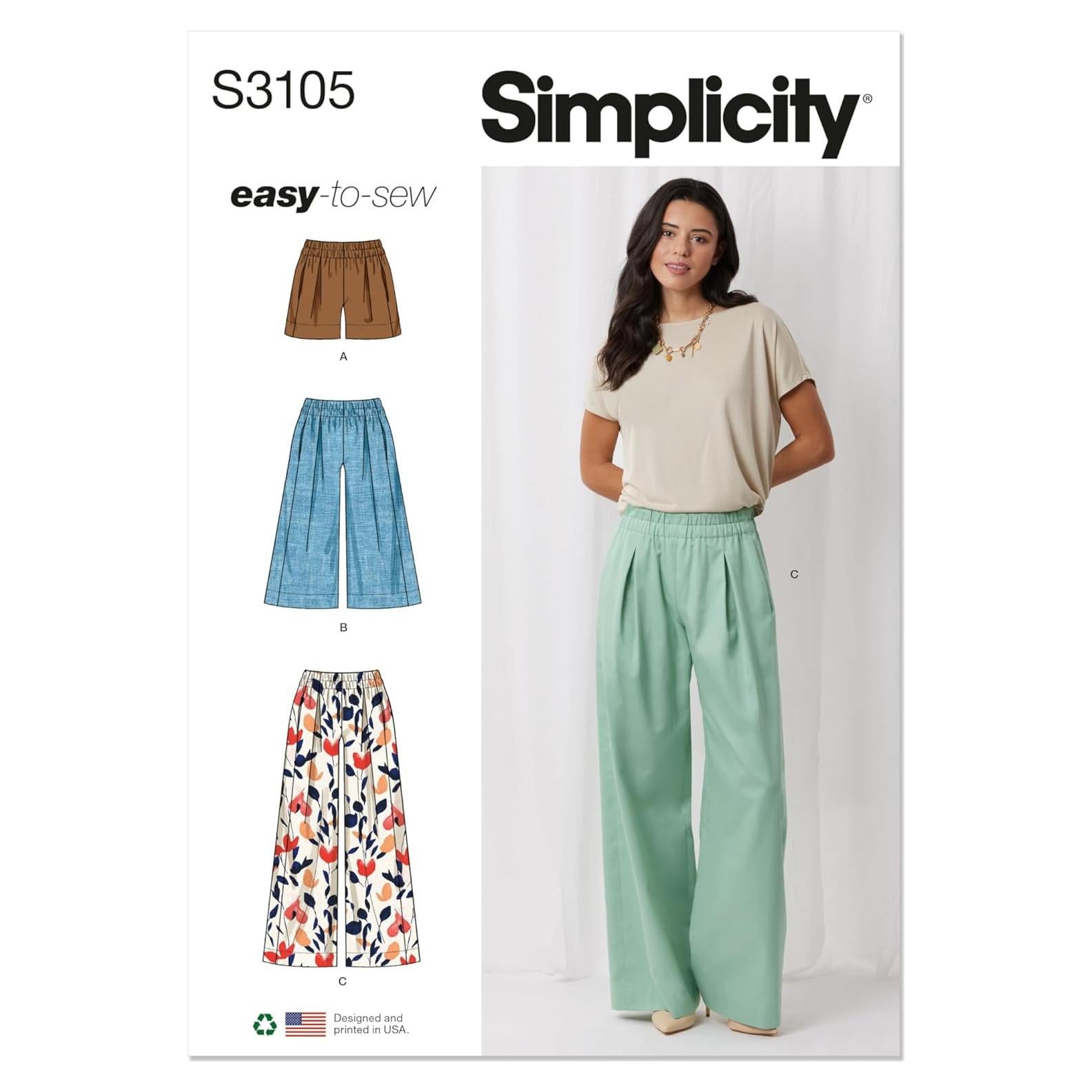 Patrón de Costura Simplicidad SS3105A para Damas XS-XXL