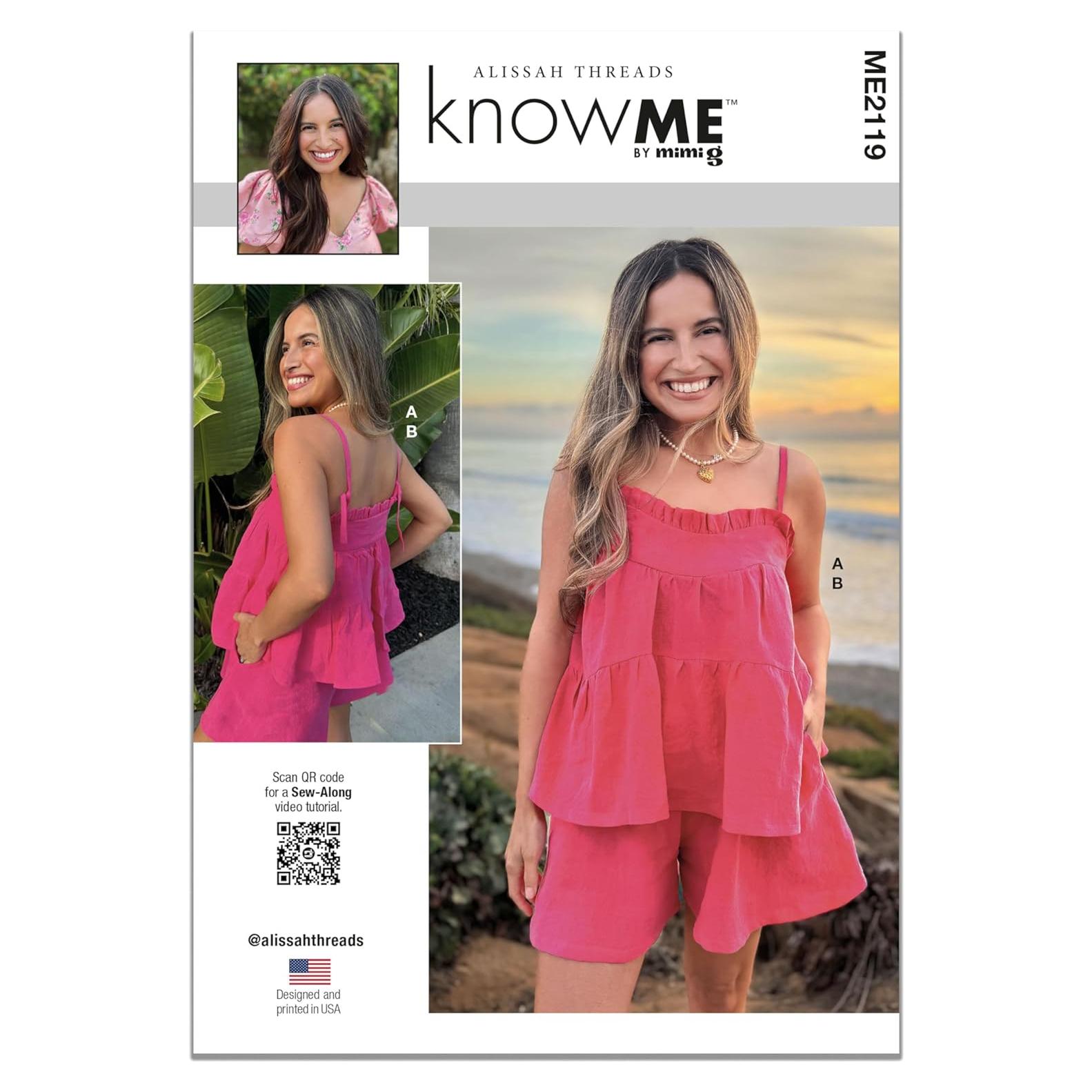 Top Suelto y Pantalones Cortos de Costura Know Me ME2119A