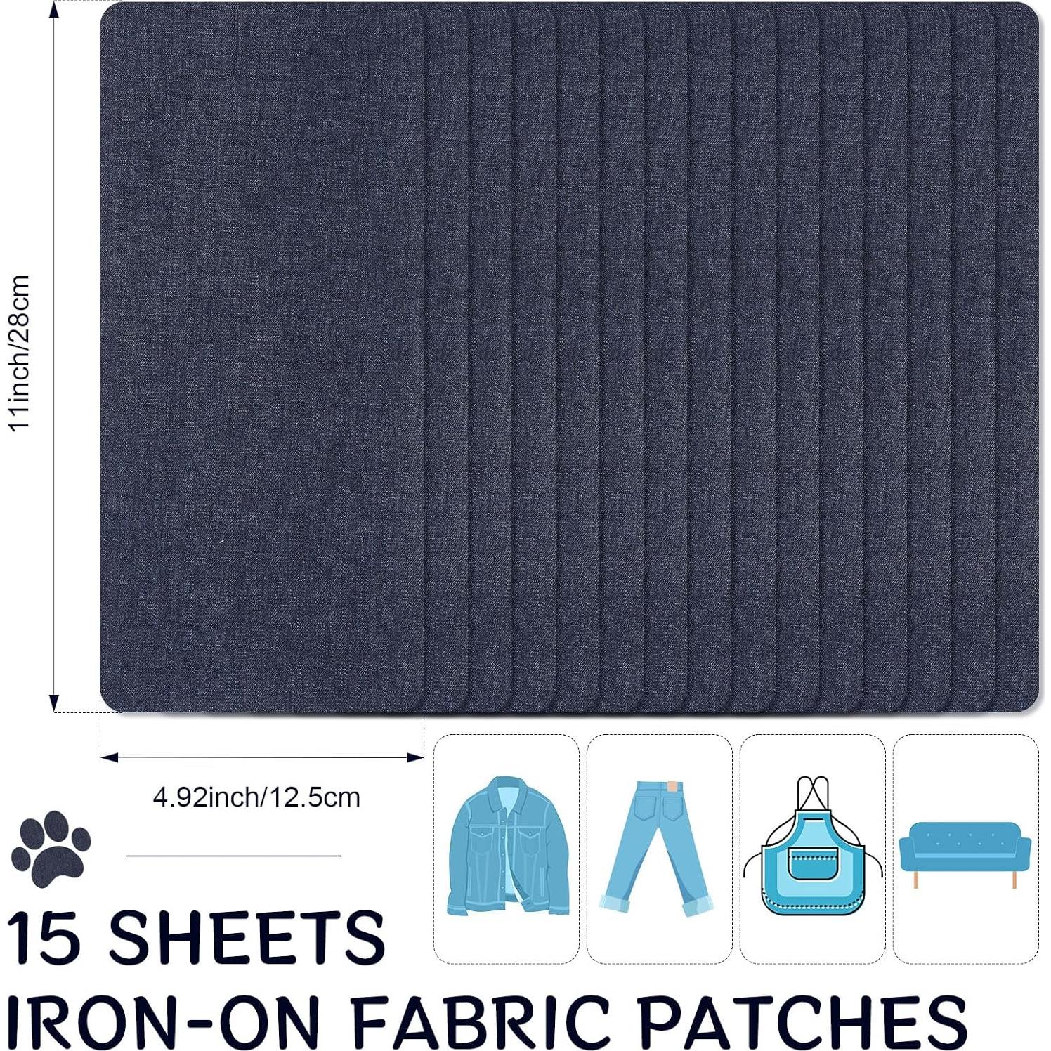 Kit de Parches Termoadhesivos Syhood 15 Hojas 12.5x28cm Azul Oscuro