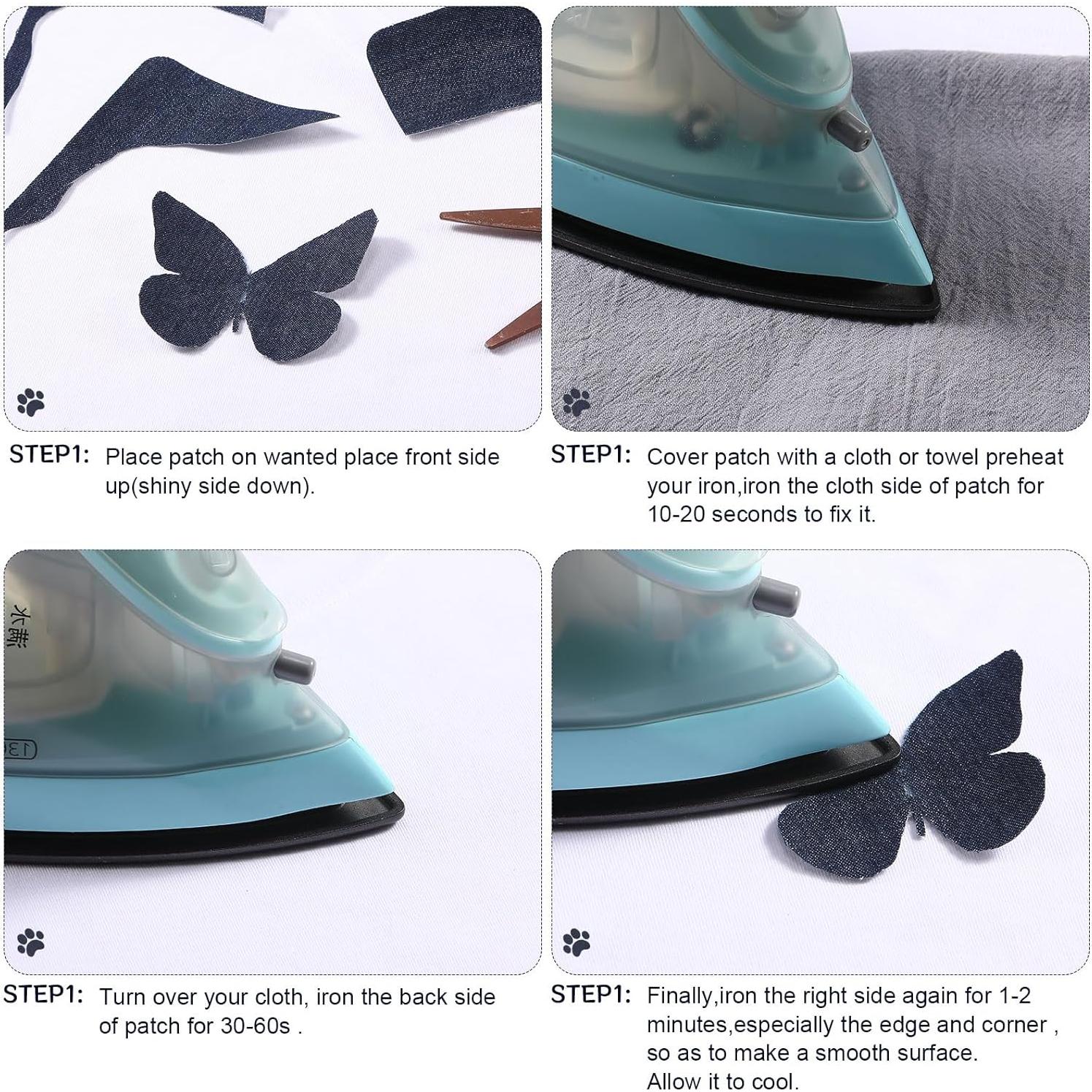 Kit de Parches Termoadhesivos Syhood 15 Hojas 12.5x28cm Azul Oscuro