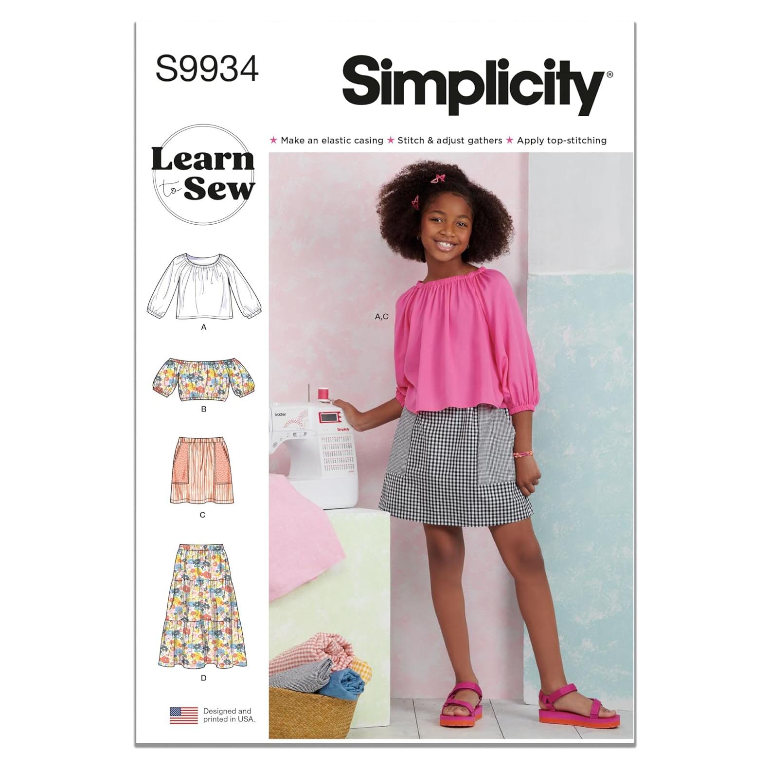 Patrón de Costura Simplicidad SS9934A para Niñas 7-14