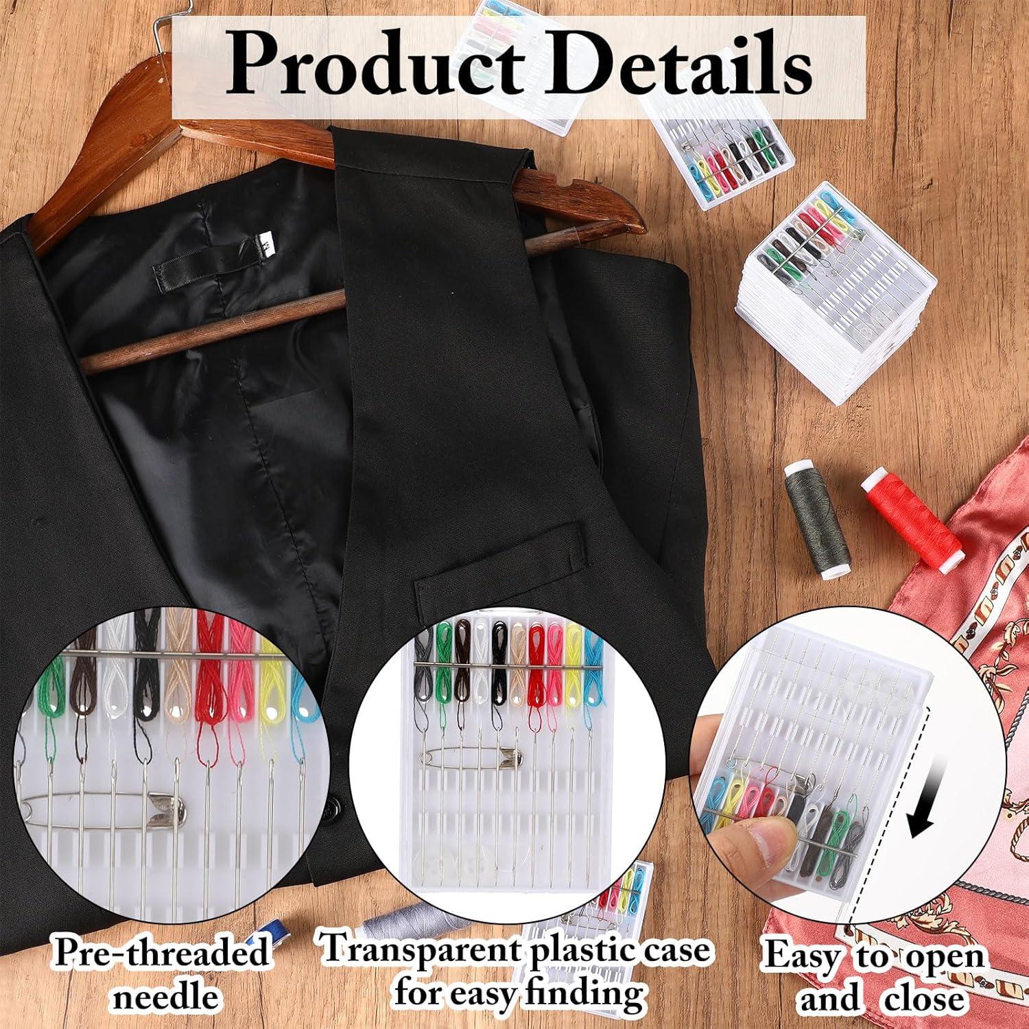 Kit de Costura Rápido Leyndo 60 Cajas Agujas y Hilos