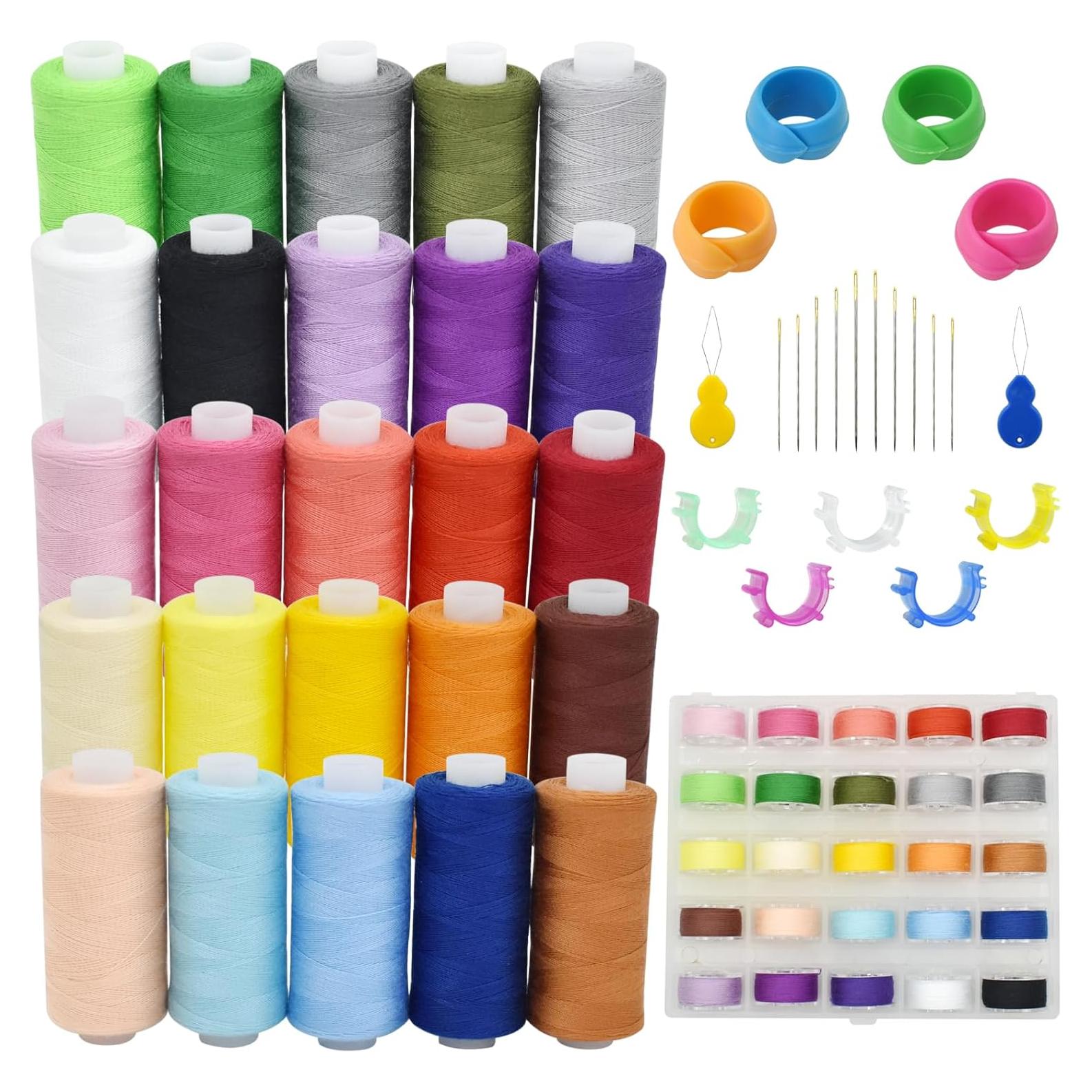 Set de Hilo de Costura BDS-HOME 50pcs 25 Colores con Agujas