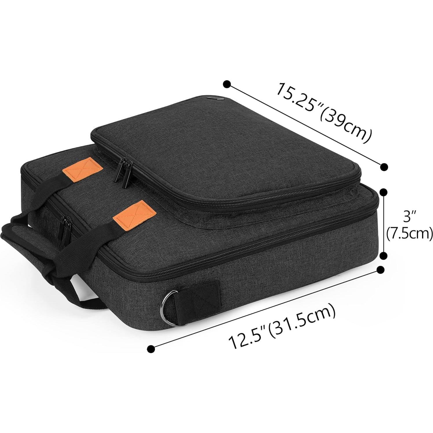 Bolsa de Bordado LUXJA Negra 38.7x7.6x31.8 cm