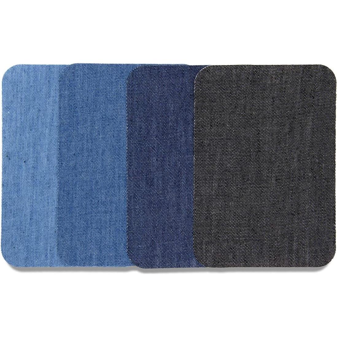 Kit de Parches Plancheables Bastex 12 Piezas Algodón Azul