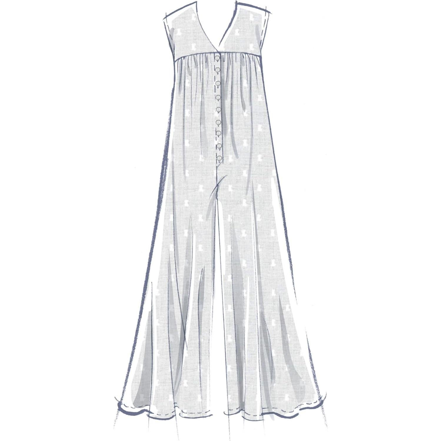 Patrón de costura McCall's M8457 mono suelto S-XXL