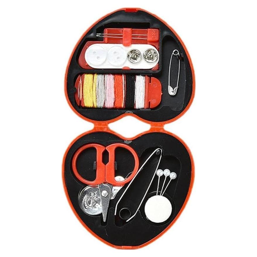 Kit de Costura Portátil Jowxsx - Mini Caja de Herramientas Roja