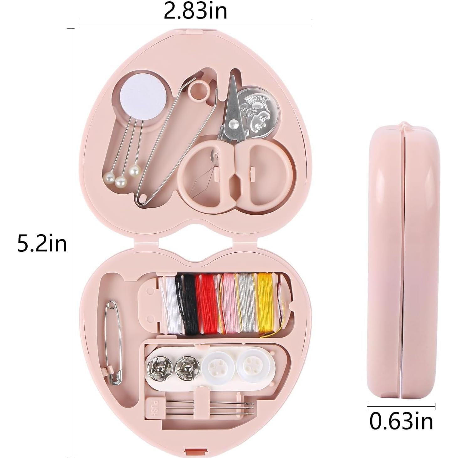 Kit de Costura Portátil Jowxsx - Mini Caja de Herramientas Roja