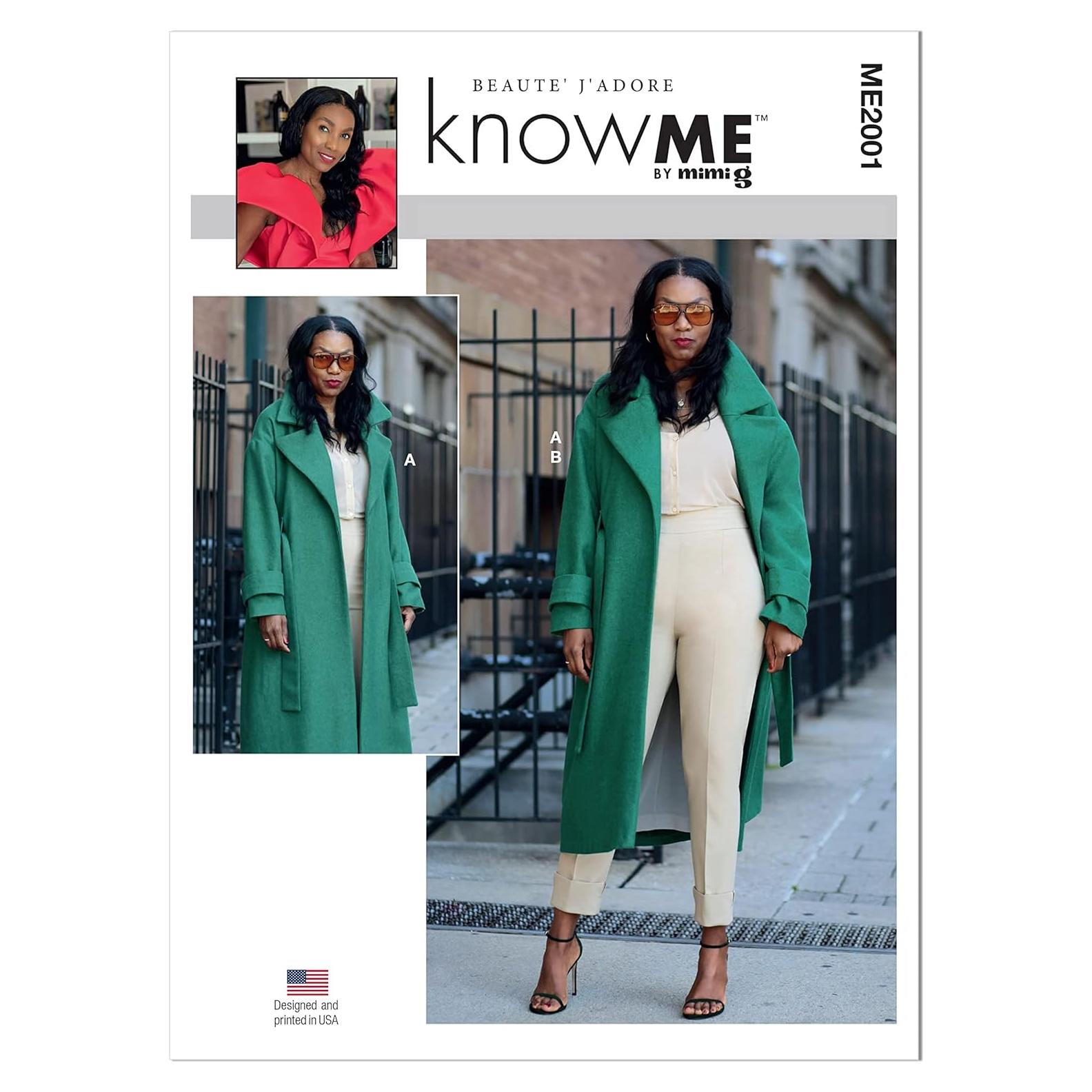 Patrones de Costura McCall's ME2001 para Abrigos y Pantalones 10-18