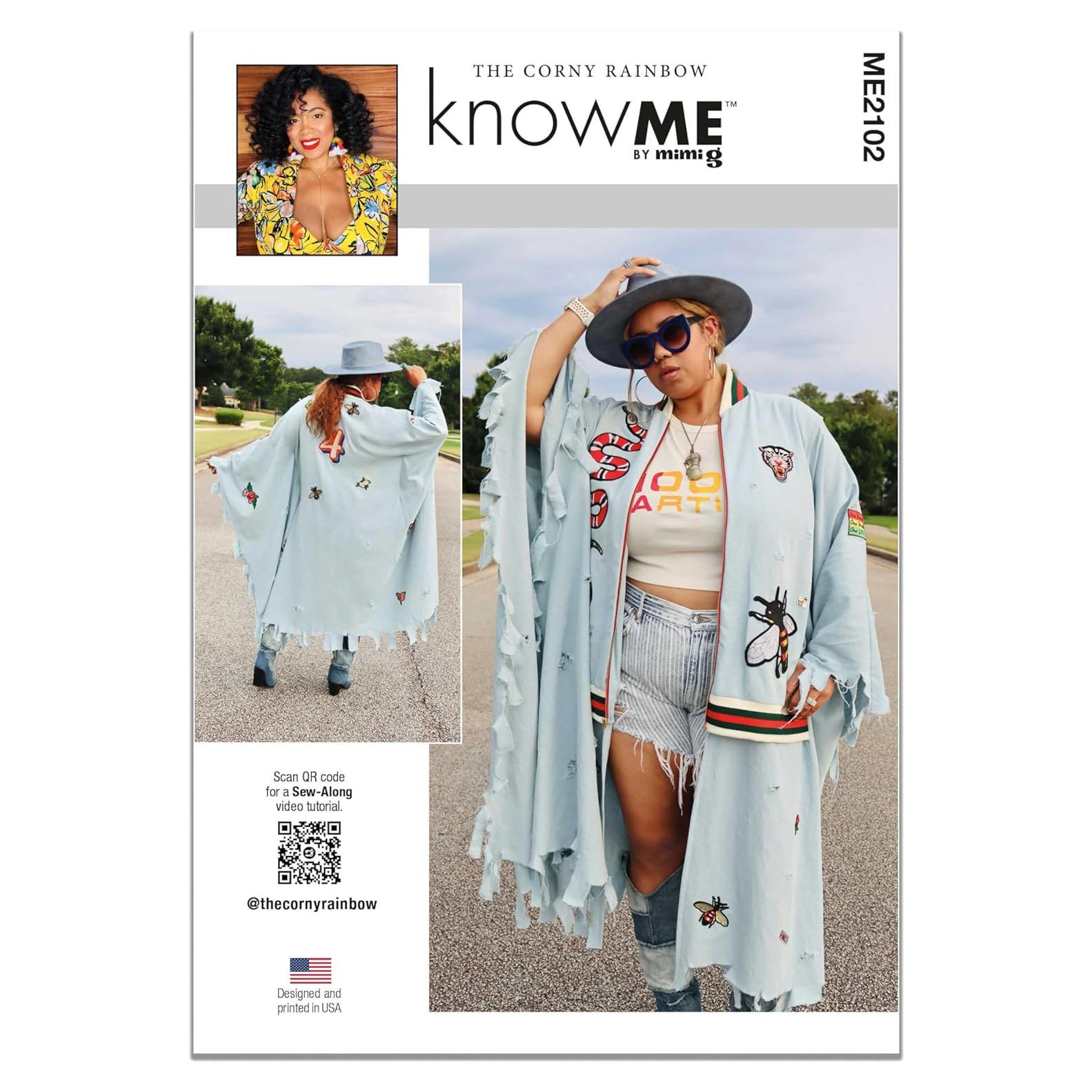 Patrón de Costura Capa Bomber Mujer Know Me ME2102 Tallas XS-XXL