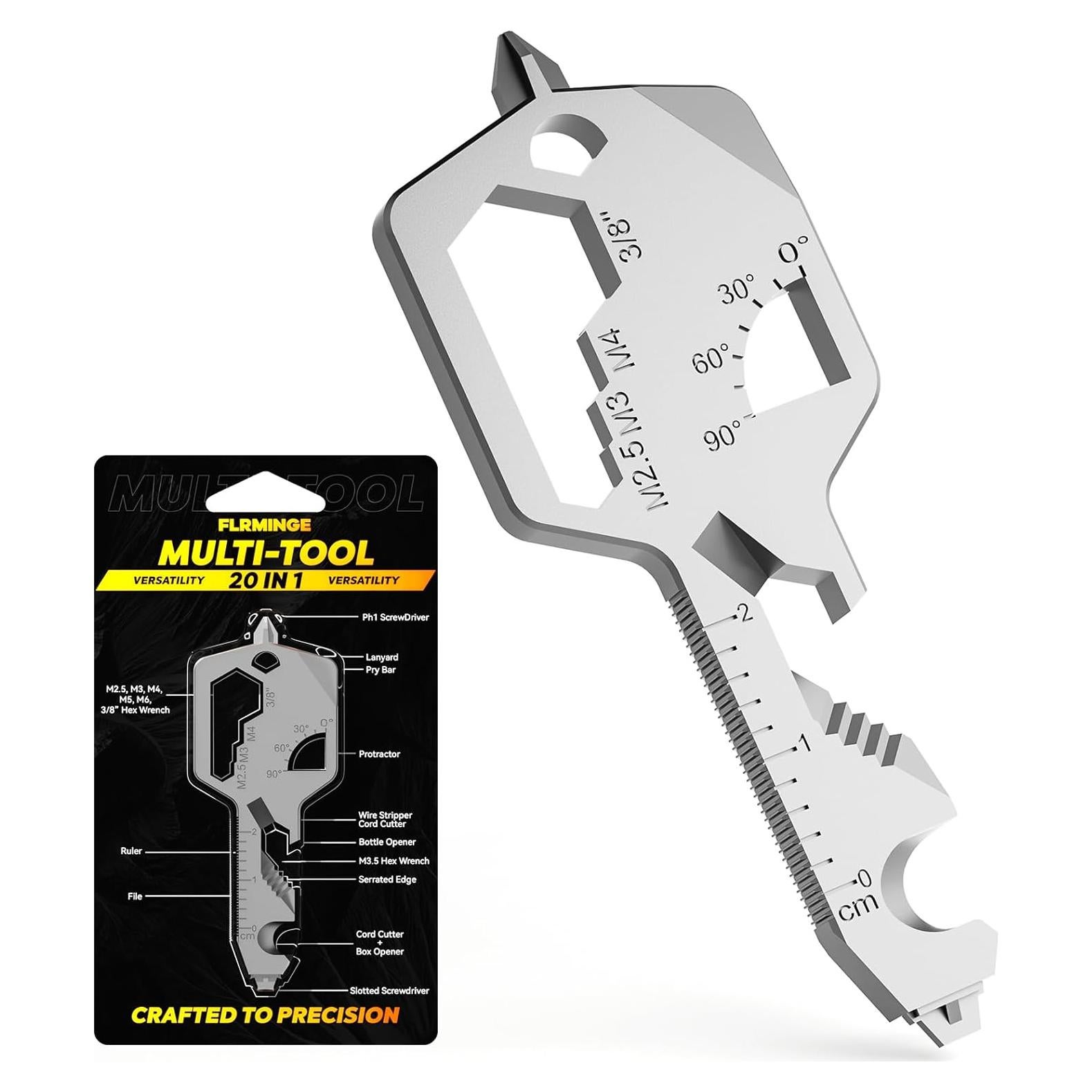 Herramienta Multiusos 20-en-1 FLRMINGE Acero Inoxidable Plata
