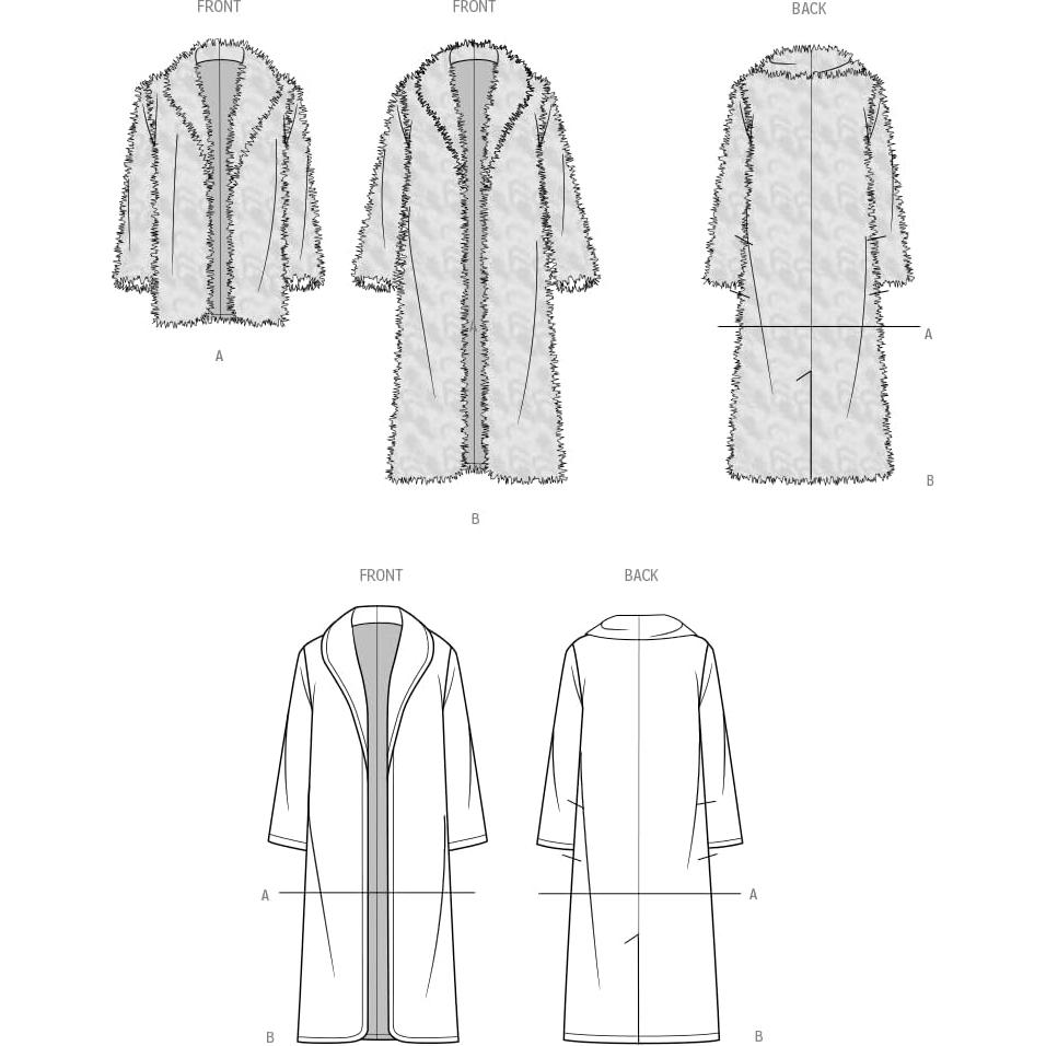 Patrón de Costura Simplicidad S3008 Abrigo Dama Tallas 18-26
