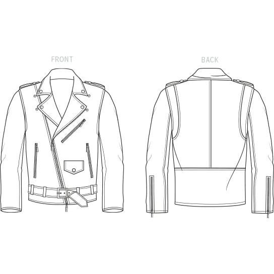 Patrón de Costura Chaqueta Moto McCall's ME2011 Multicolor