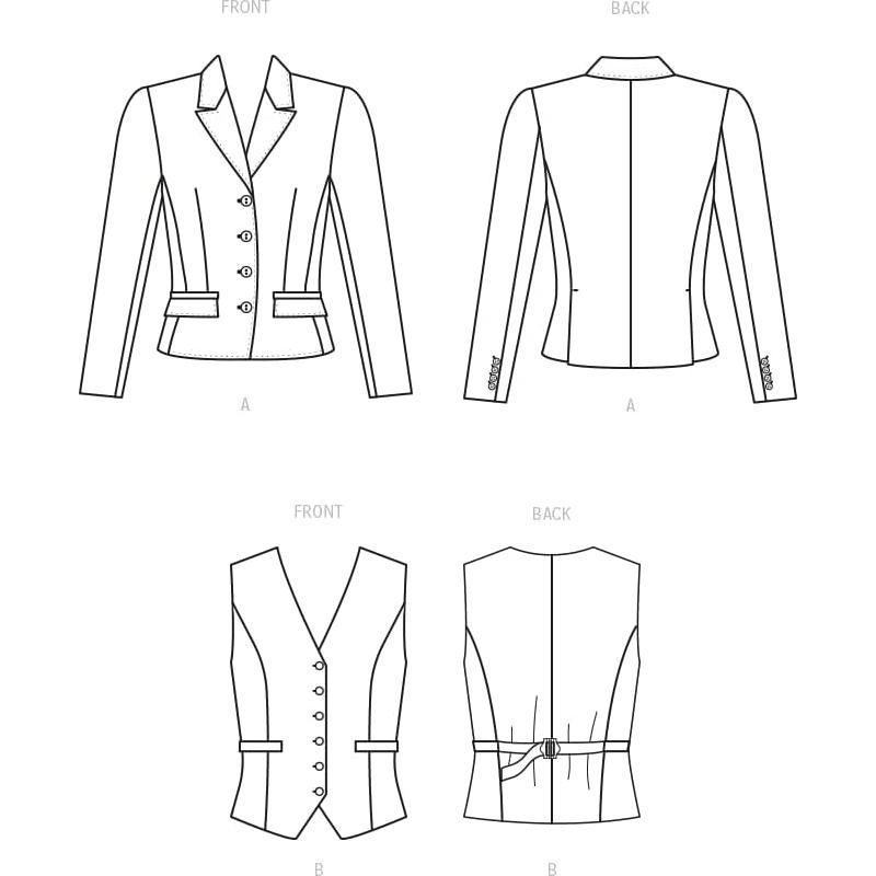 Patrón de Costura Blazer y Chaleco Dama McCall's M8350 Tallas 6-14
