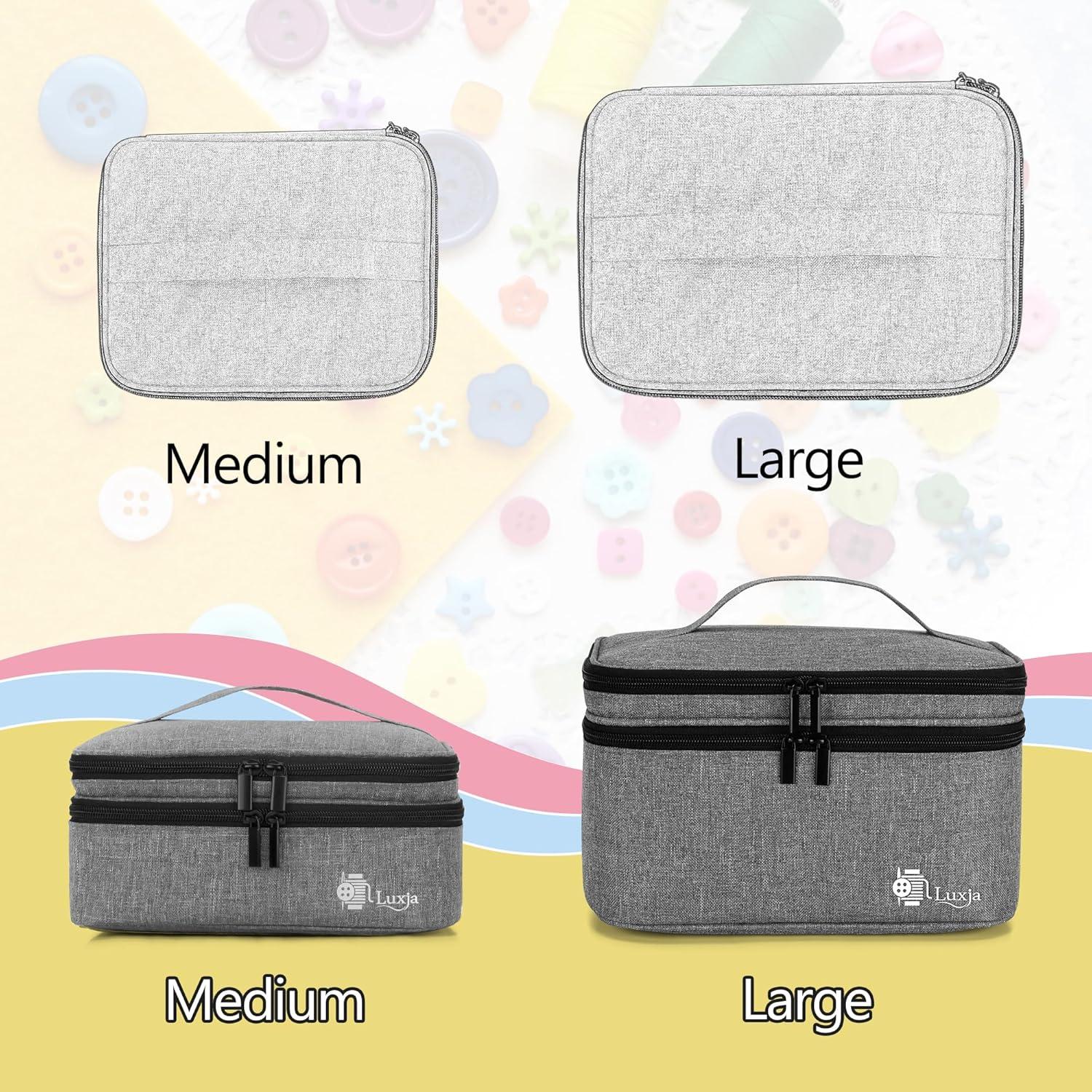 Organizador de Costura Luxja Grande Gris con Compartimentos